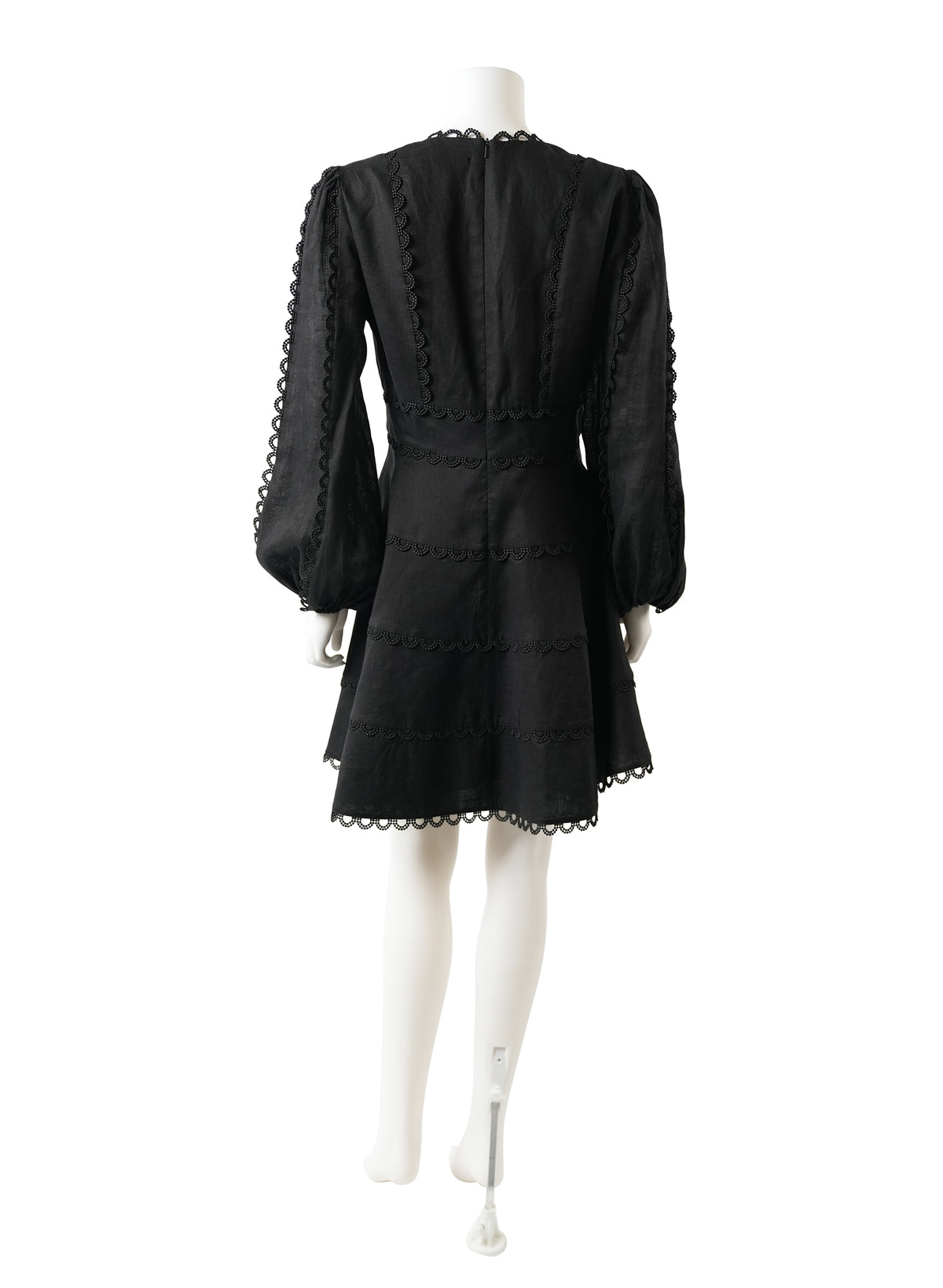 Robe en lin noir chiné Zimmermann