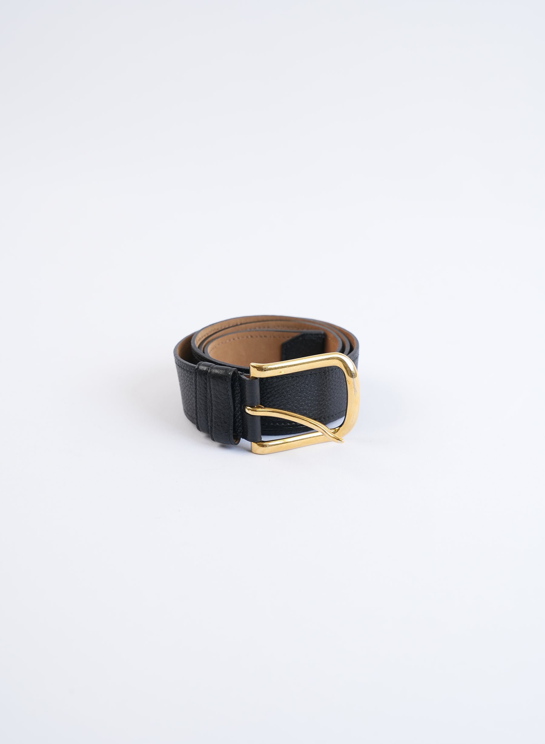 Ceinture Prada en cuir noir
