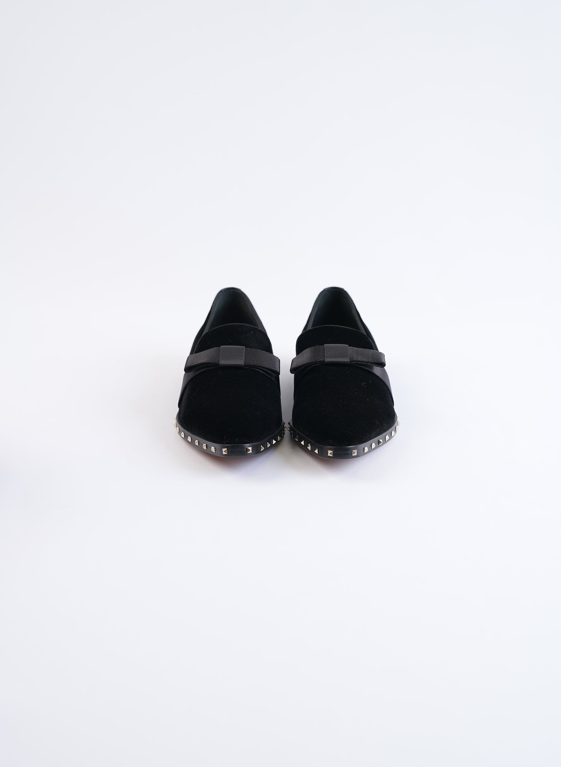 Mocassins Valentino Rockstud en velours noir