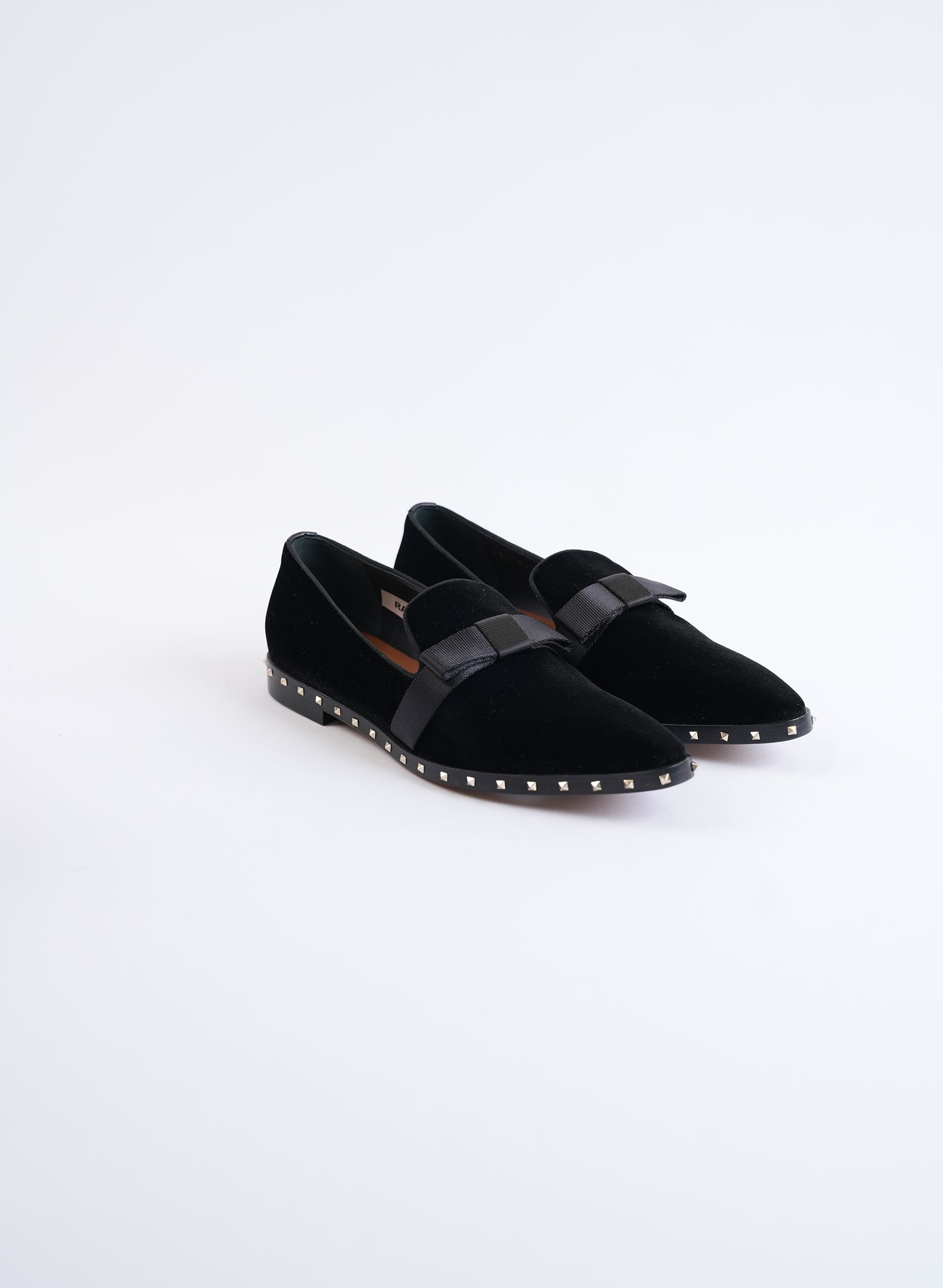 Mocassins Valentino Rockstud en velours noir