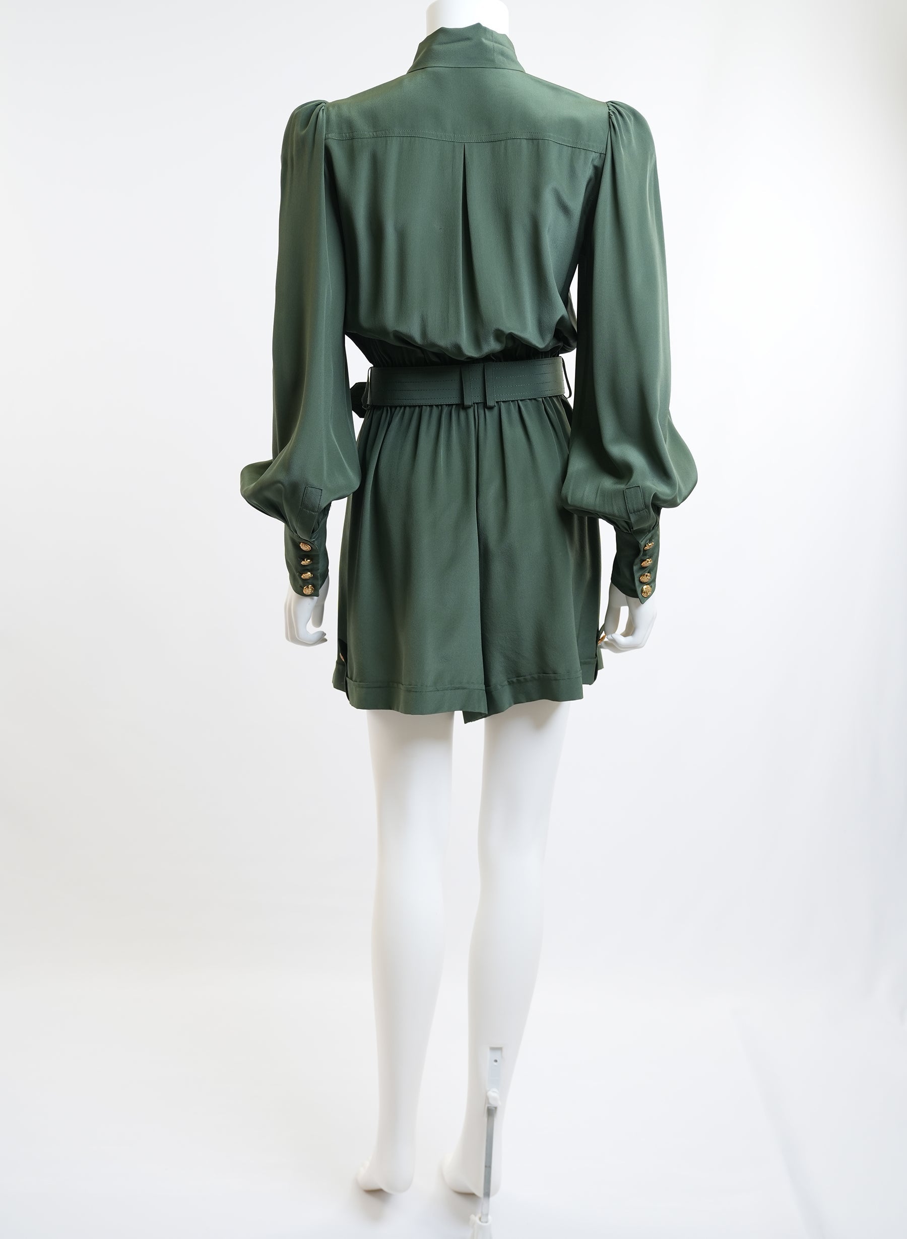 Combinaison courte en soie Zimmermann à boutons sur le devant