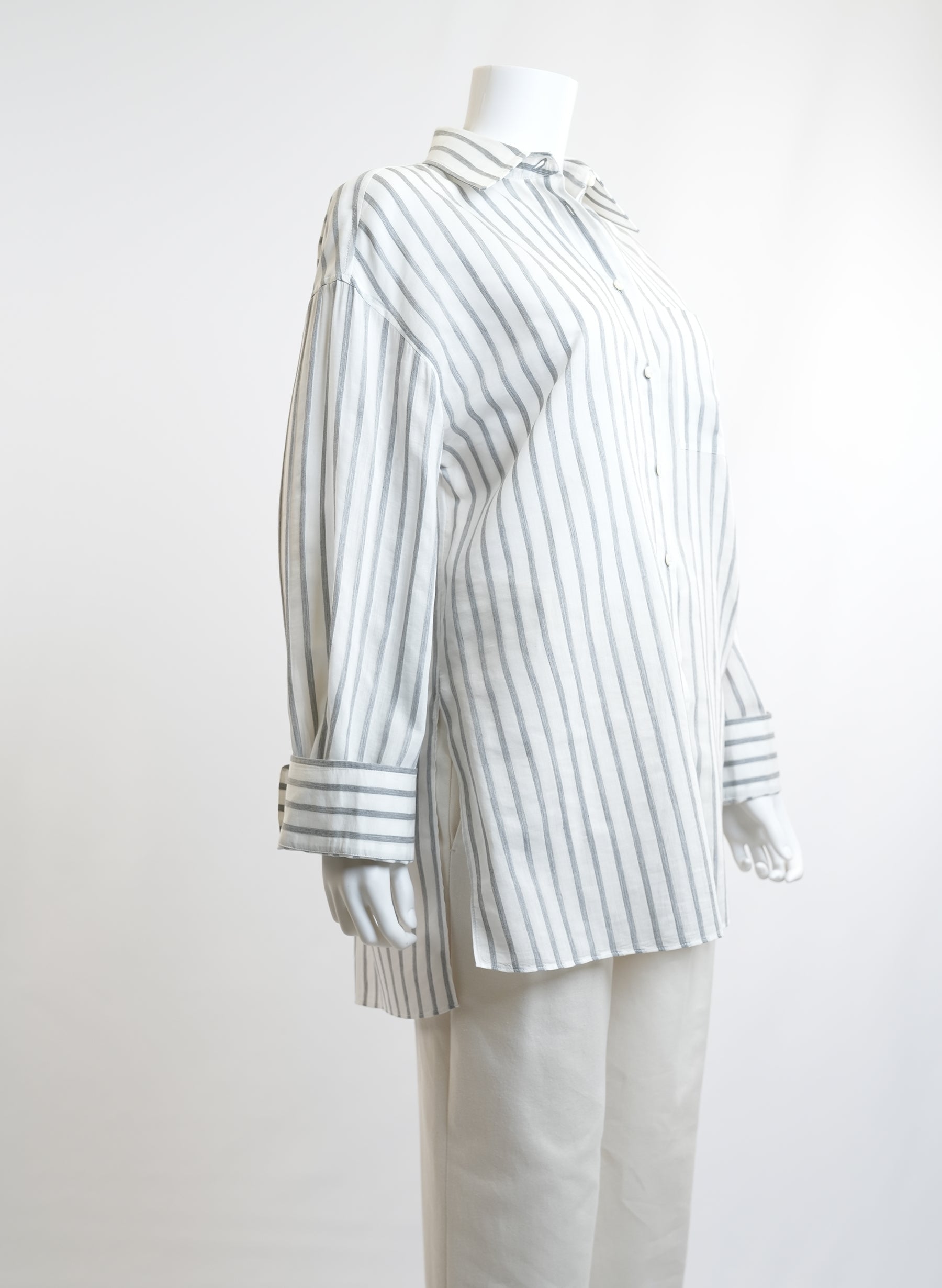 Brunello Cucinelli boutonné en coton rayé