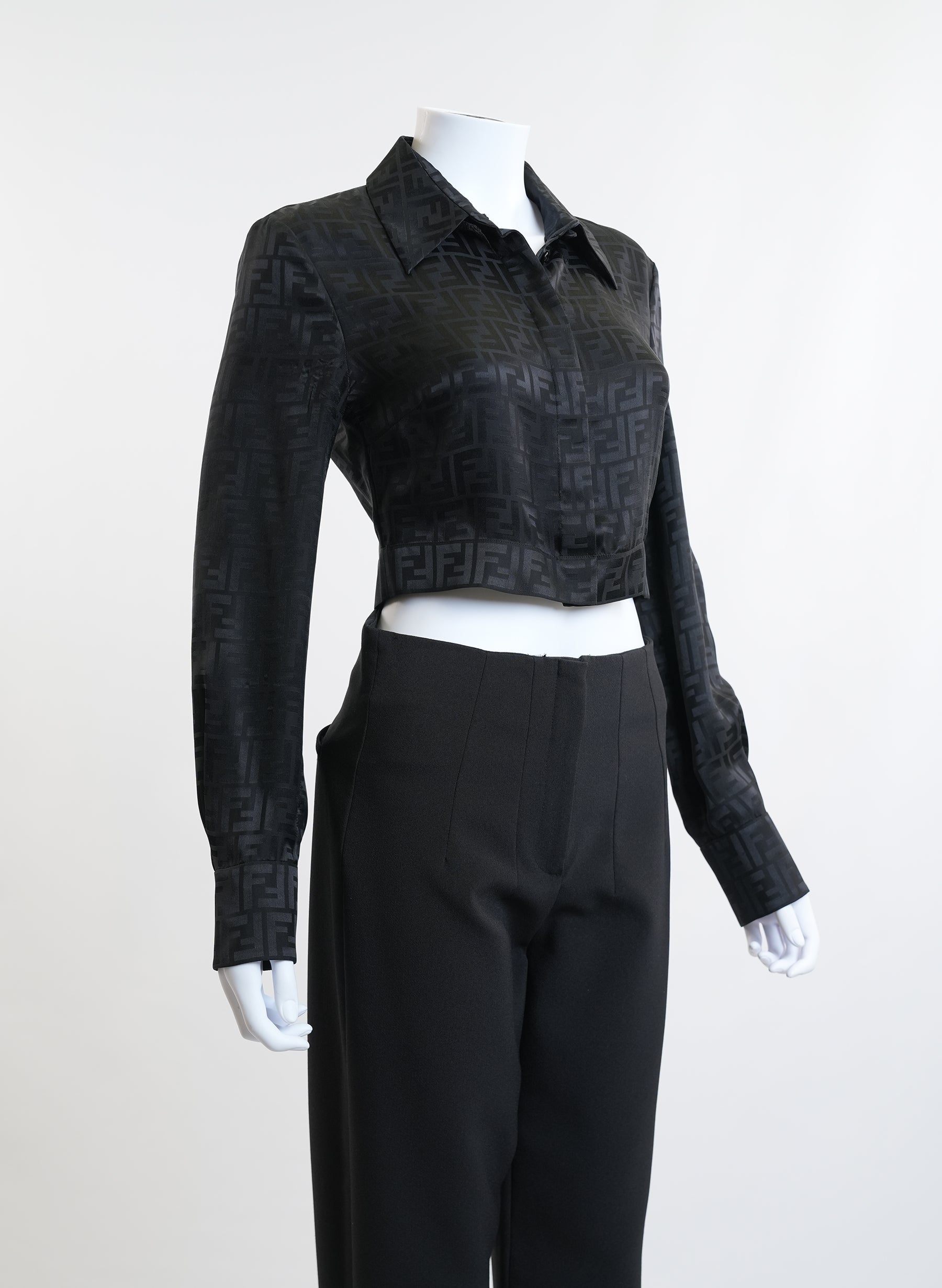 Chemise à boutons Fendi imprimée monogramme