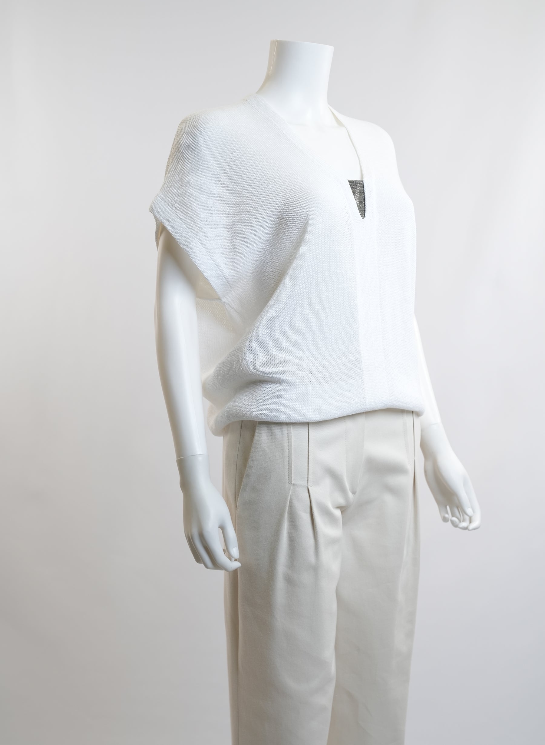 Brunello Cucinelli Pull Blanc