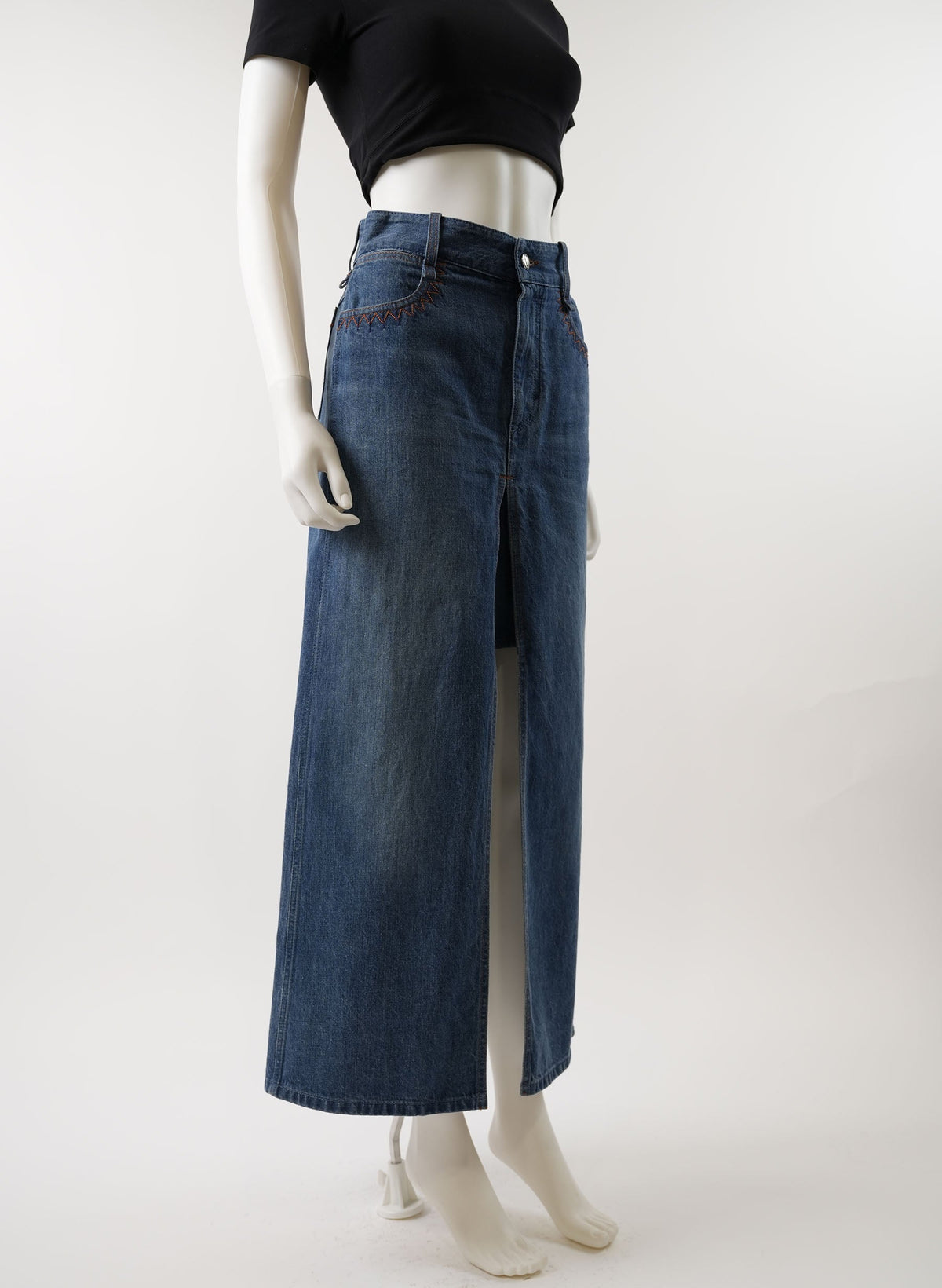 Jupe en jean brodée Chloé