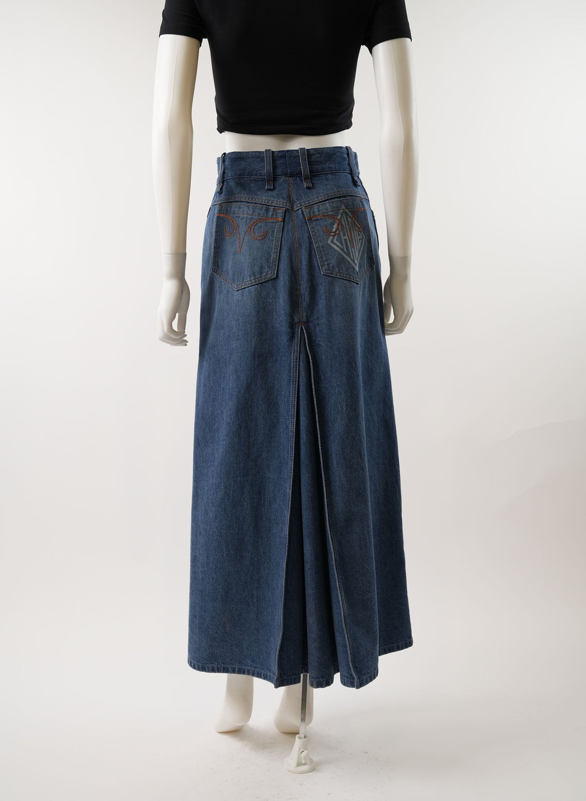 Jupe en jean brodée Chloé