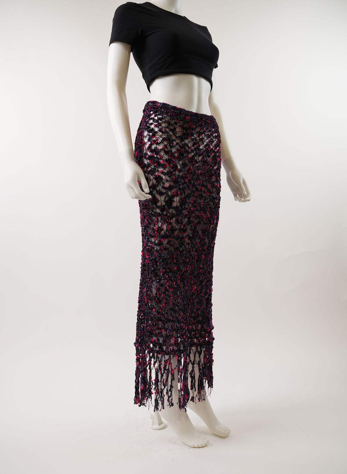 Jupe midi à franges Loewe Paula's Ibiza