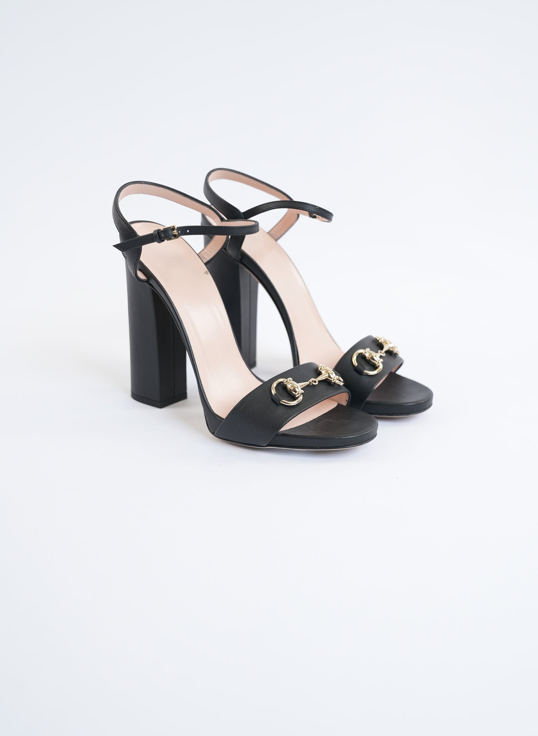 Sandale noire Gucci Horsebit