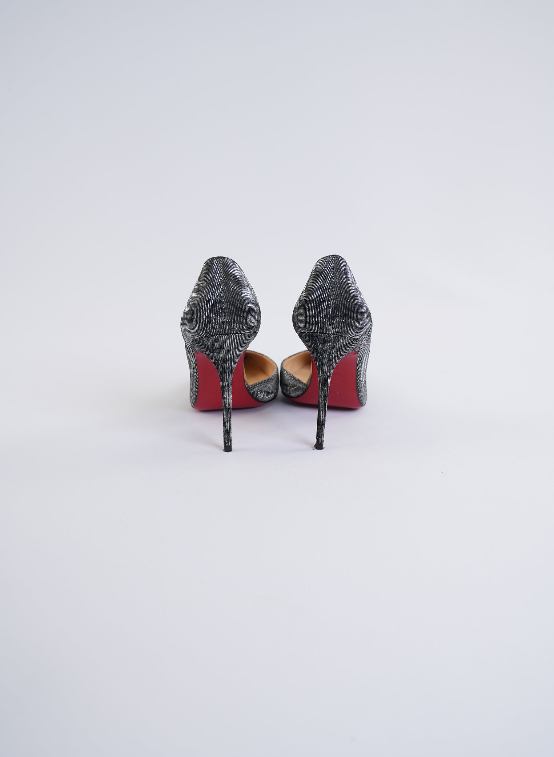 Escarpins Christian Louboutin à motif géométrique métallisé