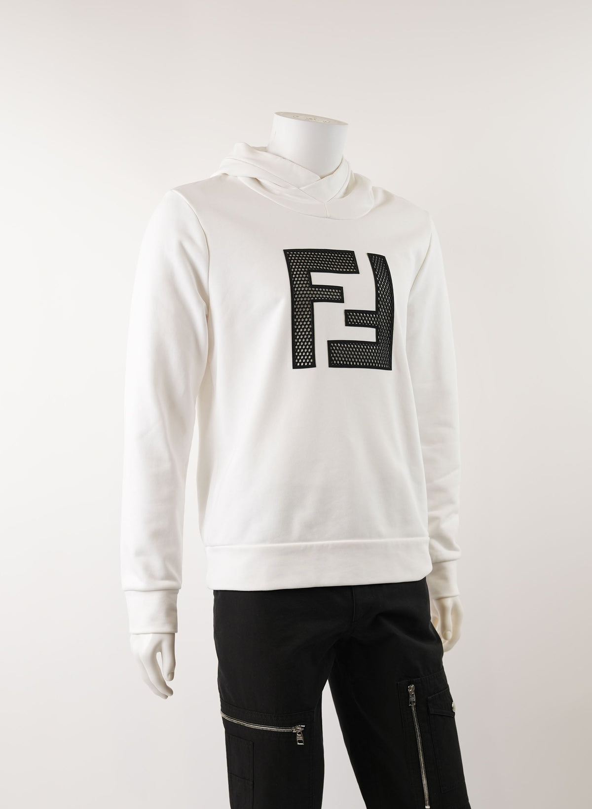 Sweat à capuche Fendi en maille avec logo