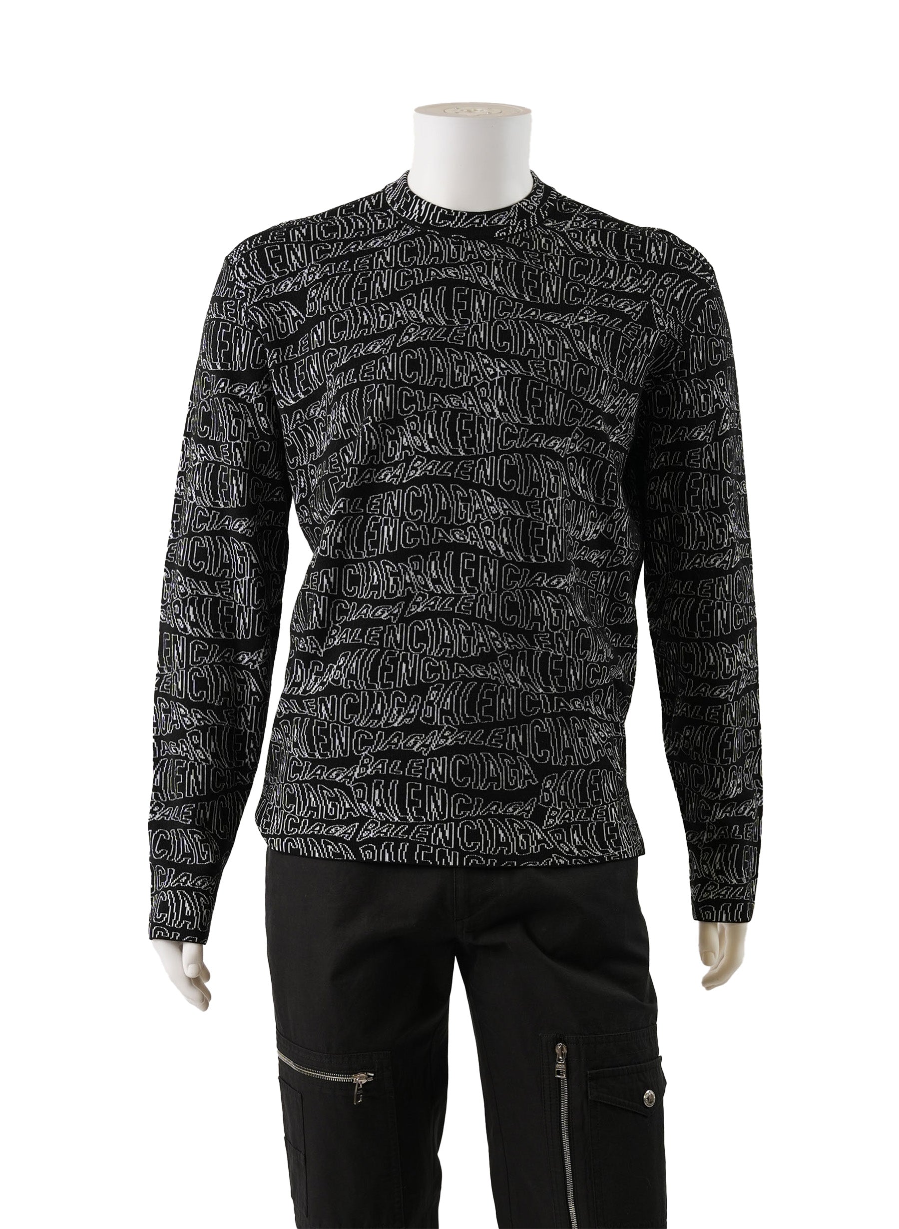 Pull Balenciaga à col rond multi-logos