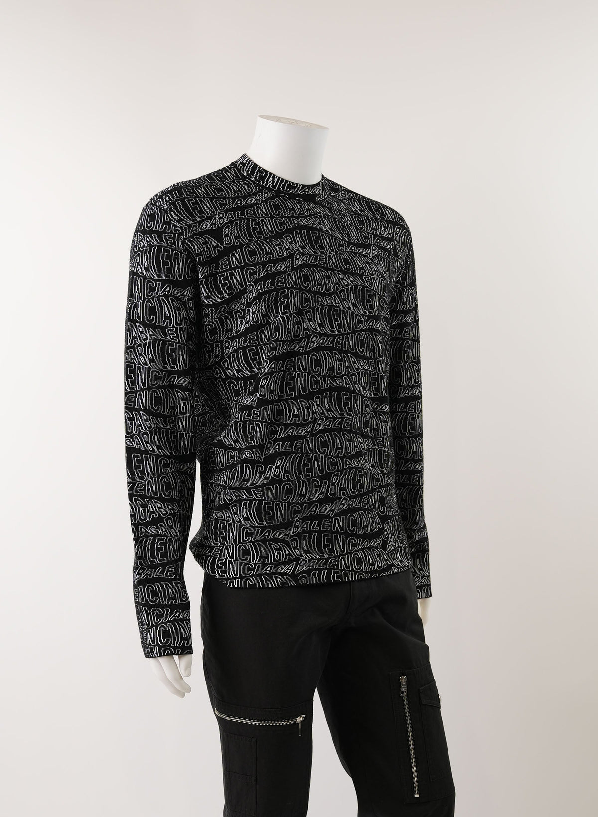 Pull Balenciaga à col rond multi-logos