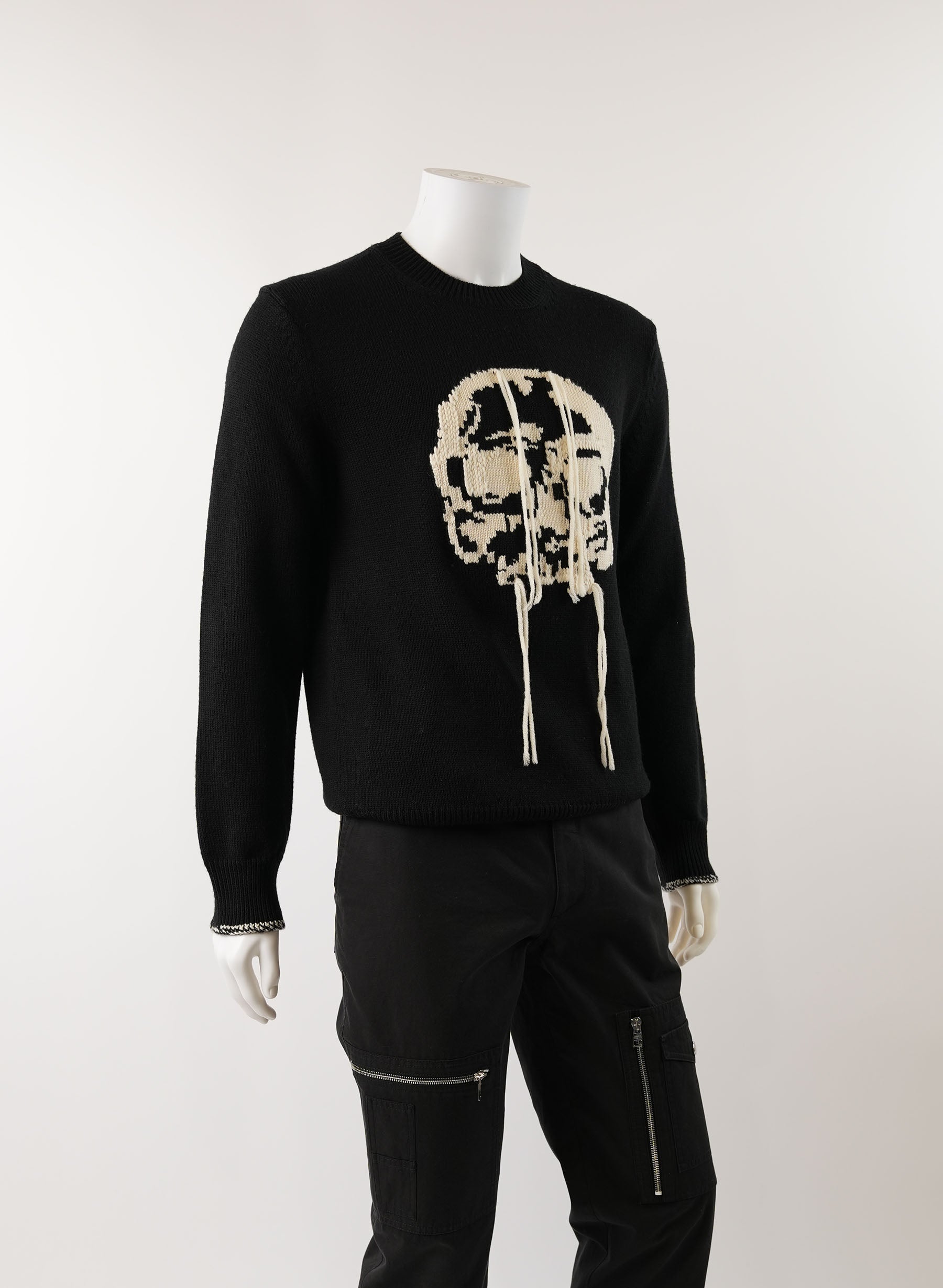 Pull en laine Alexander McQueen à tête de mort