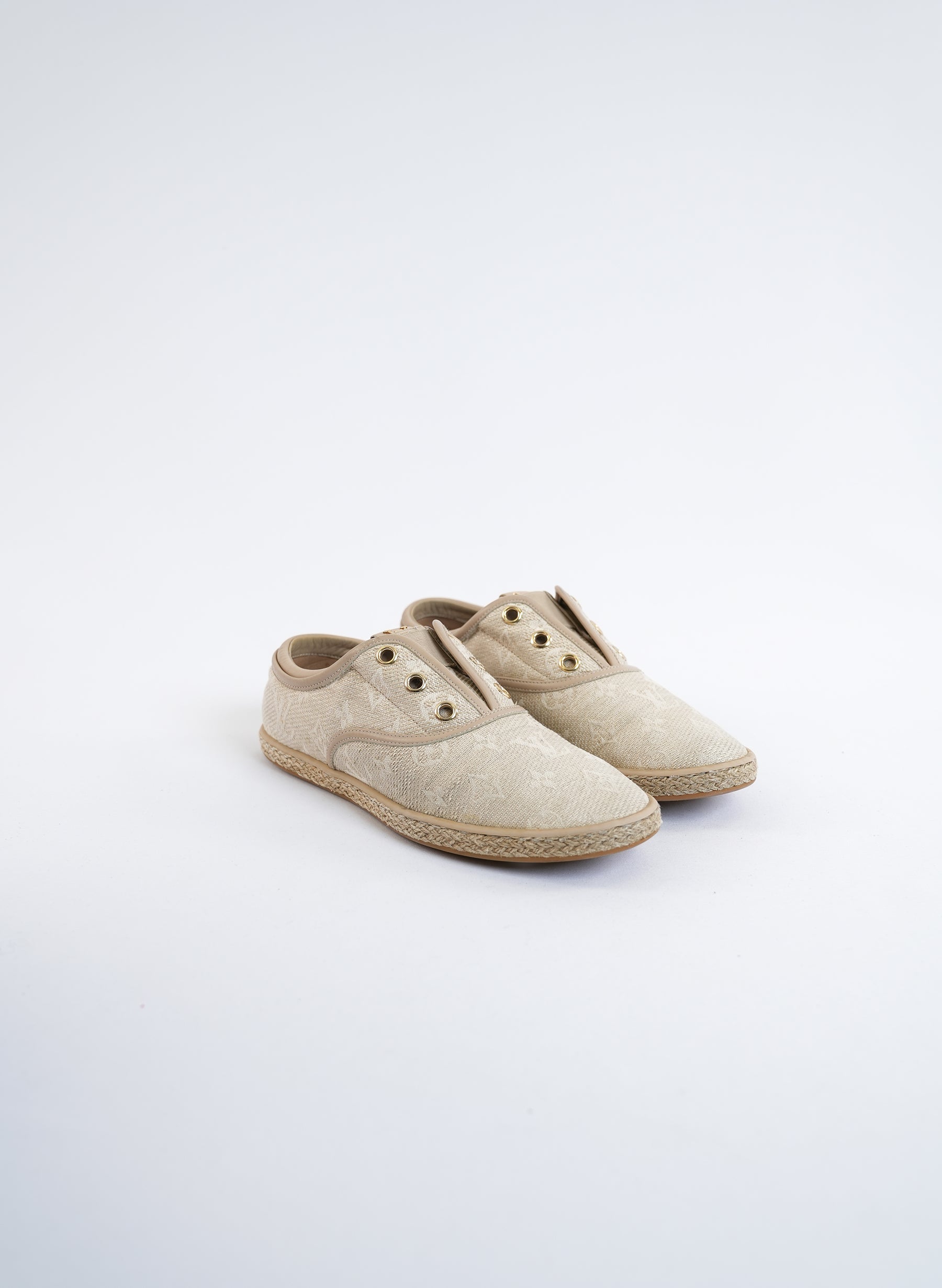 Espadrille en toile monogram beige Louis Vuitton