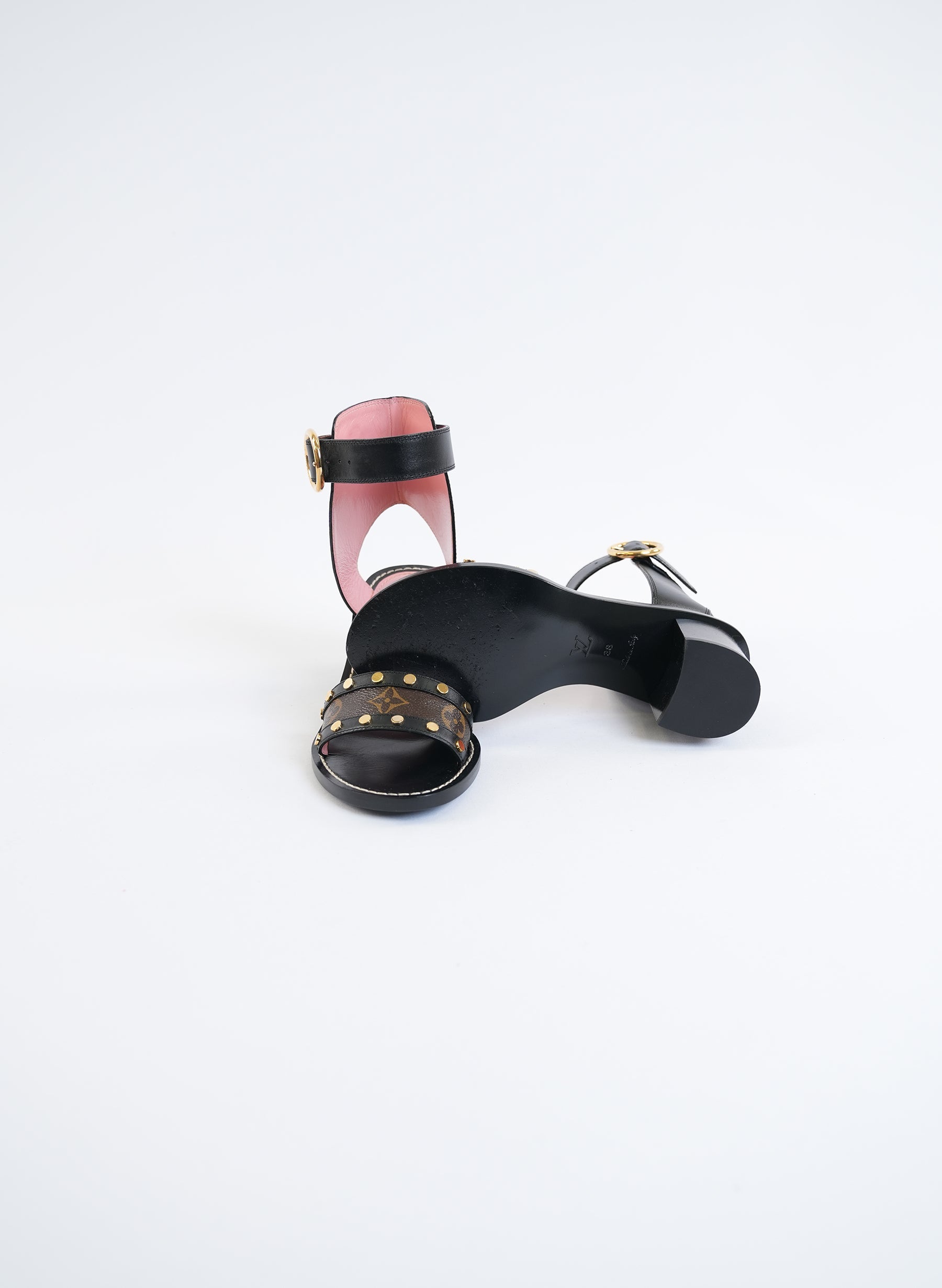 Sandale passager Louis Vuitton en cuir de veau monogrammé