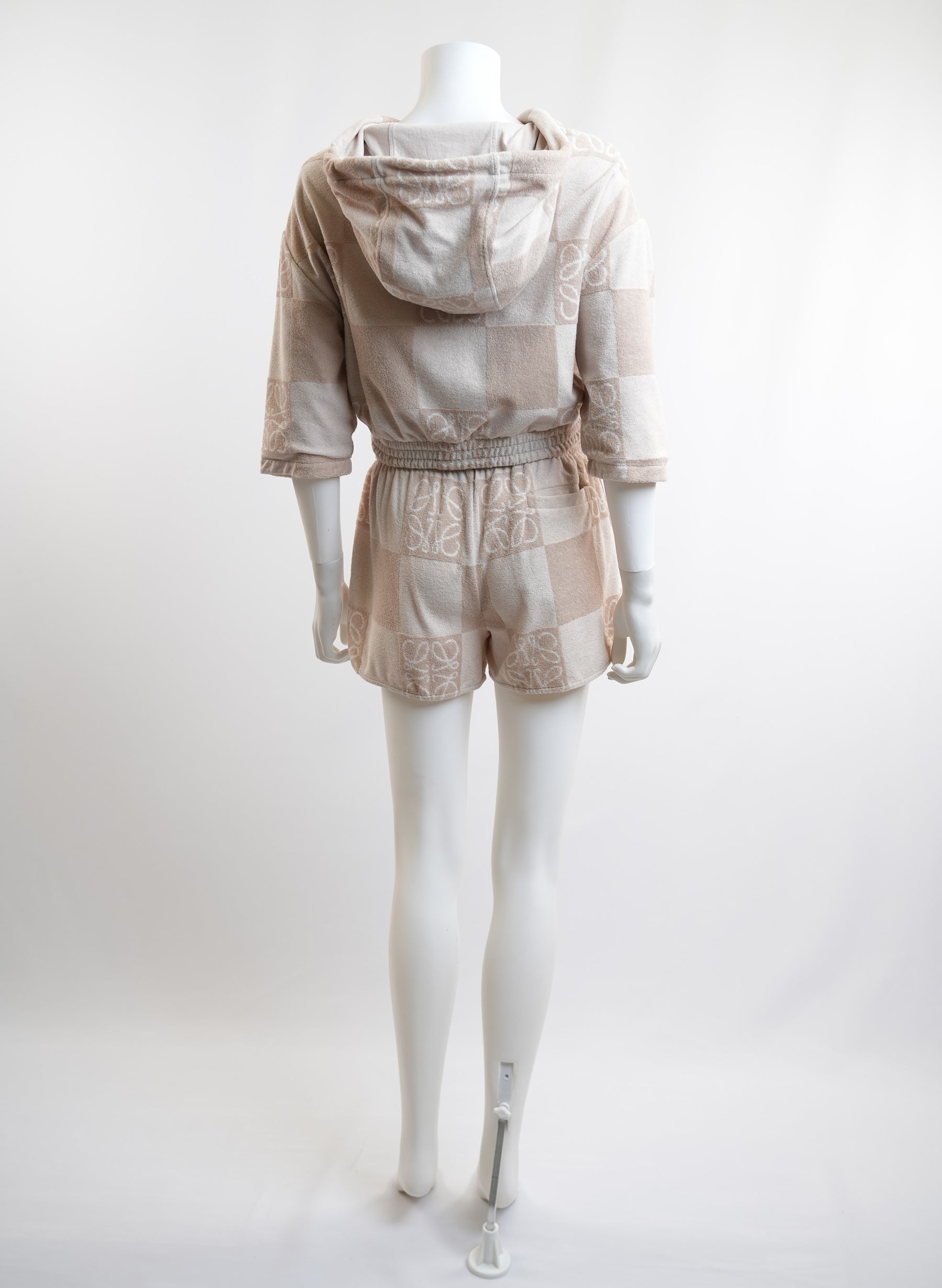 Ensemble sweat à capuche Loewe Anagram à carreaux en coton mélangé