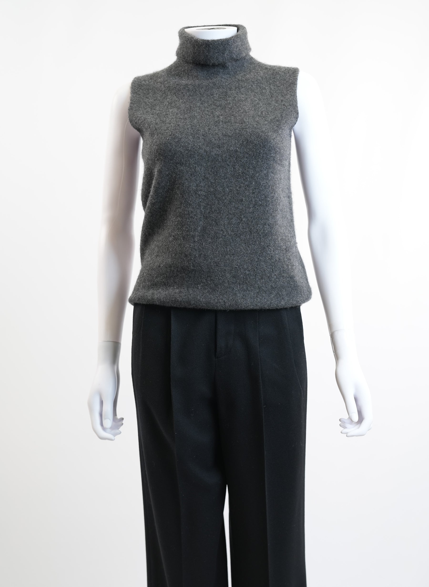 Hermes Grey Sleeveless Sweater