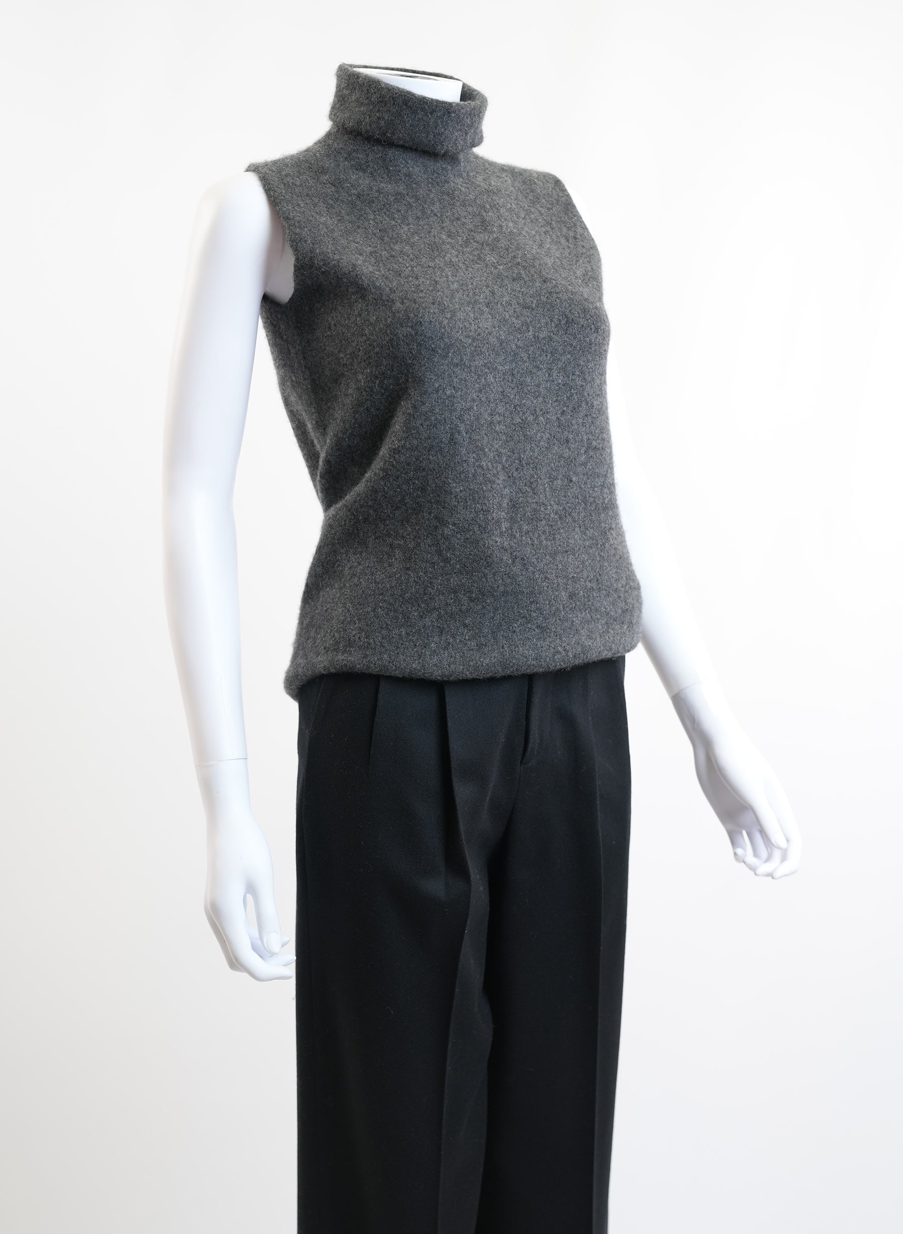 Hermes Grey Sleeveless Sweater