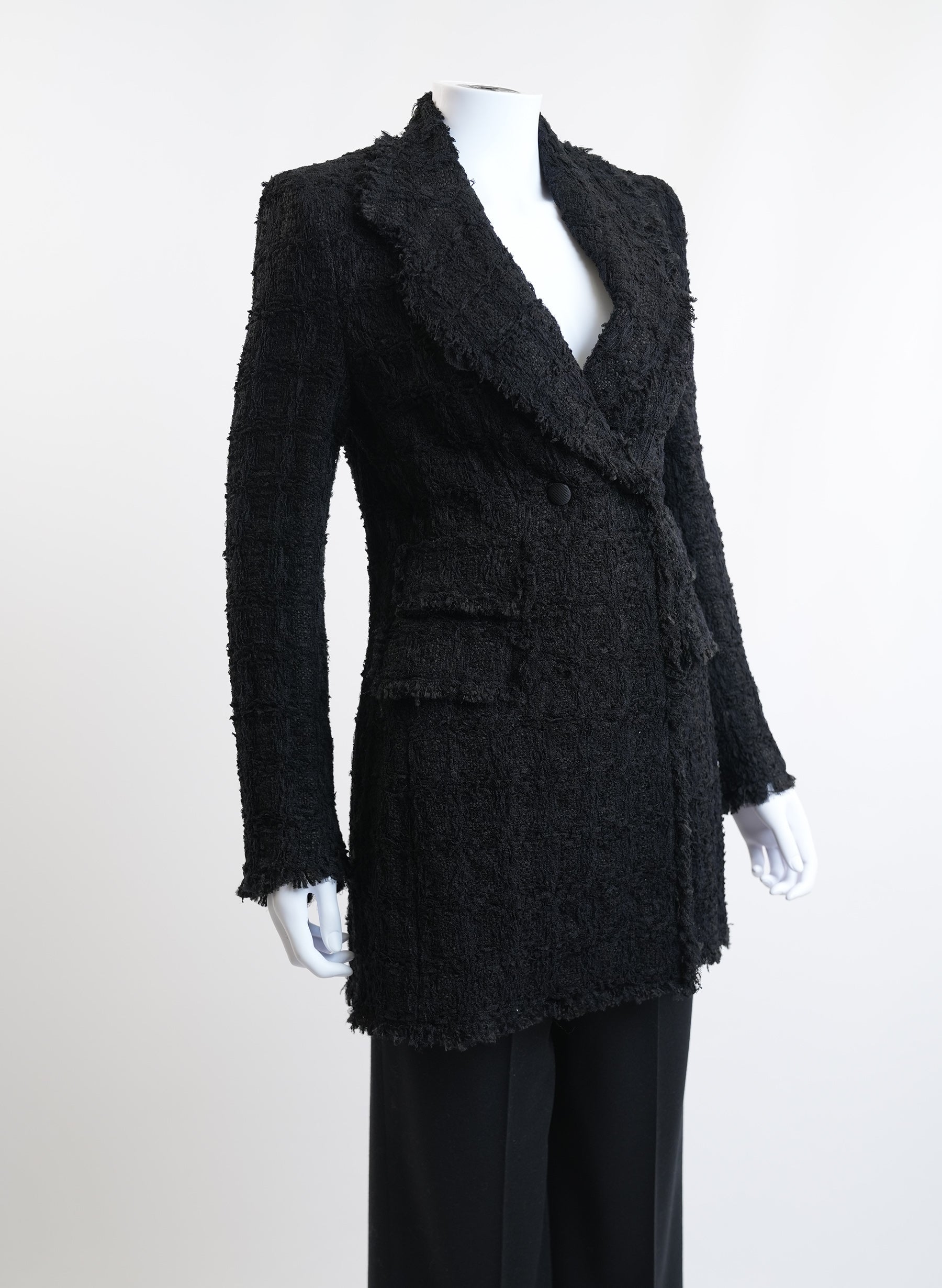 Dolce & Gabbana Tweed Long Blazer