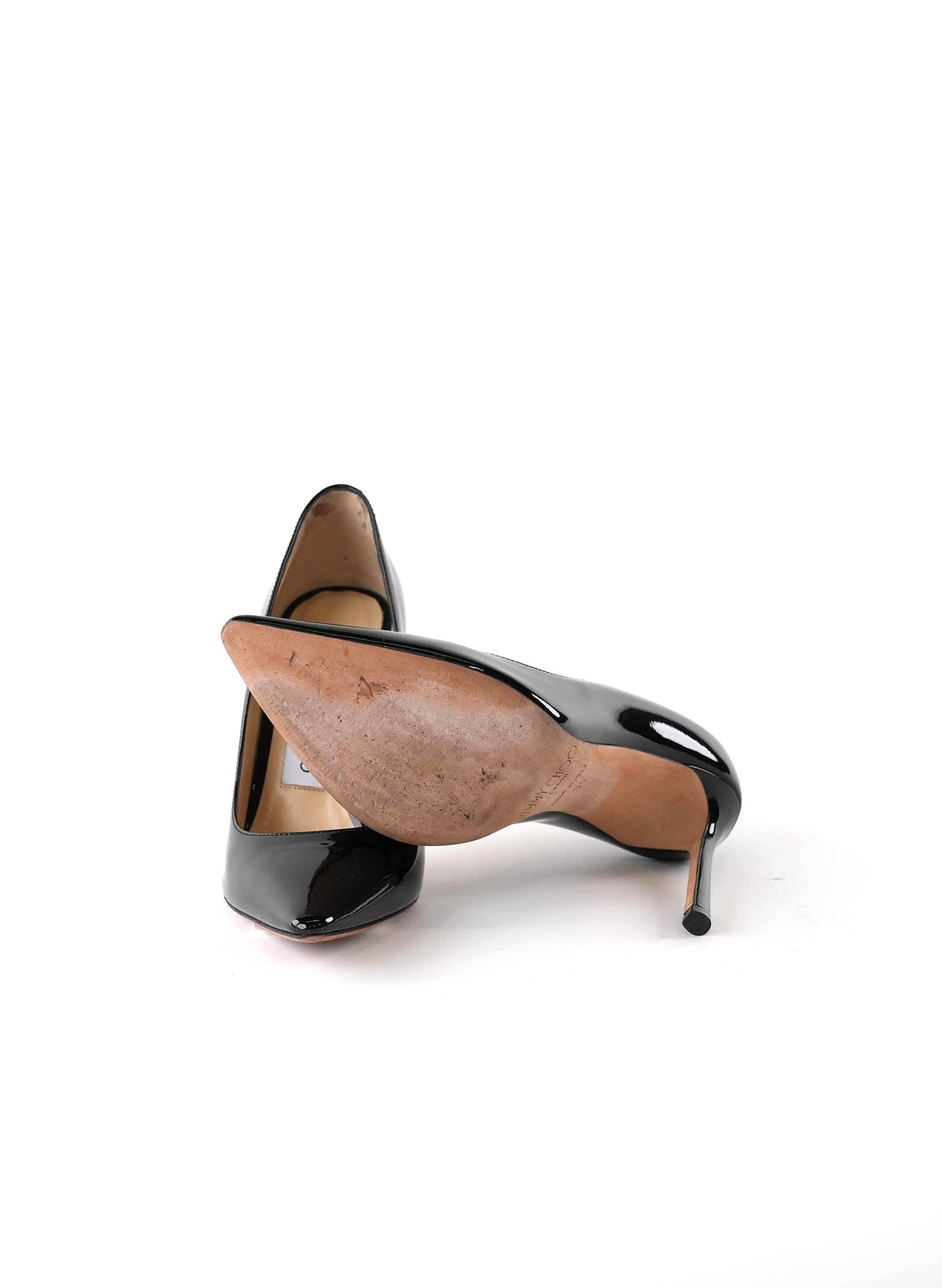 Escarpins Jimmy Choo en cuir verni noir, pointure 35