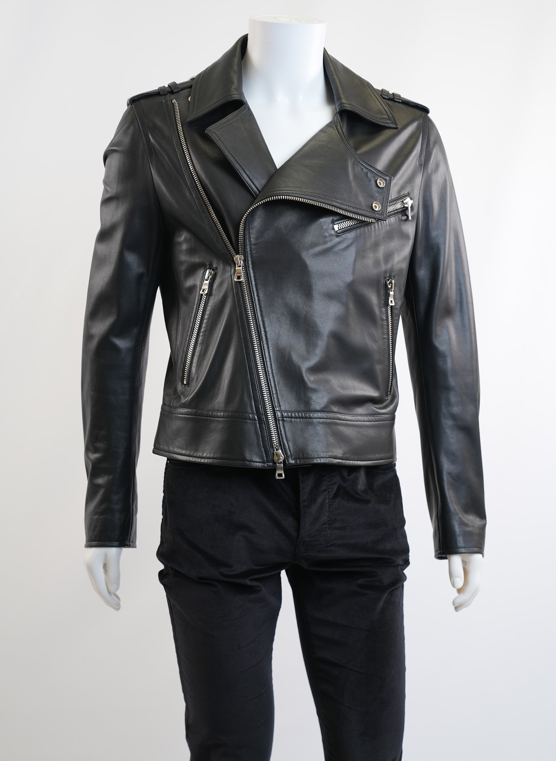 veste en cuir Balmain