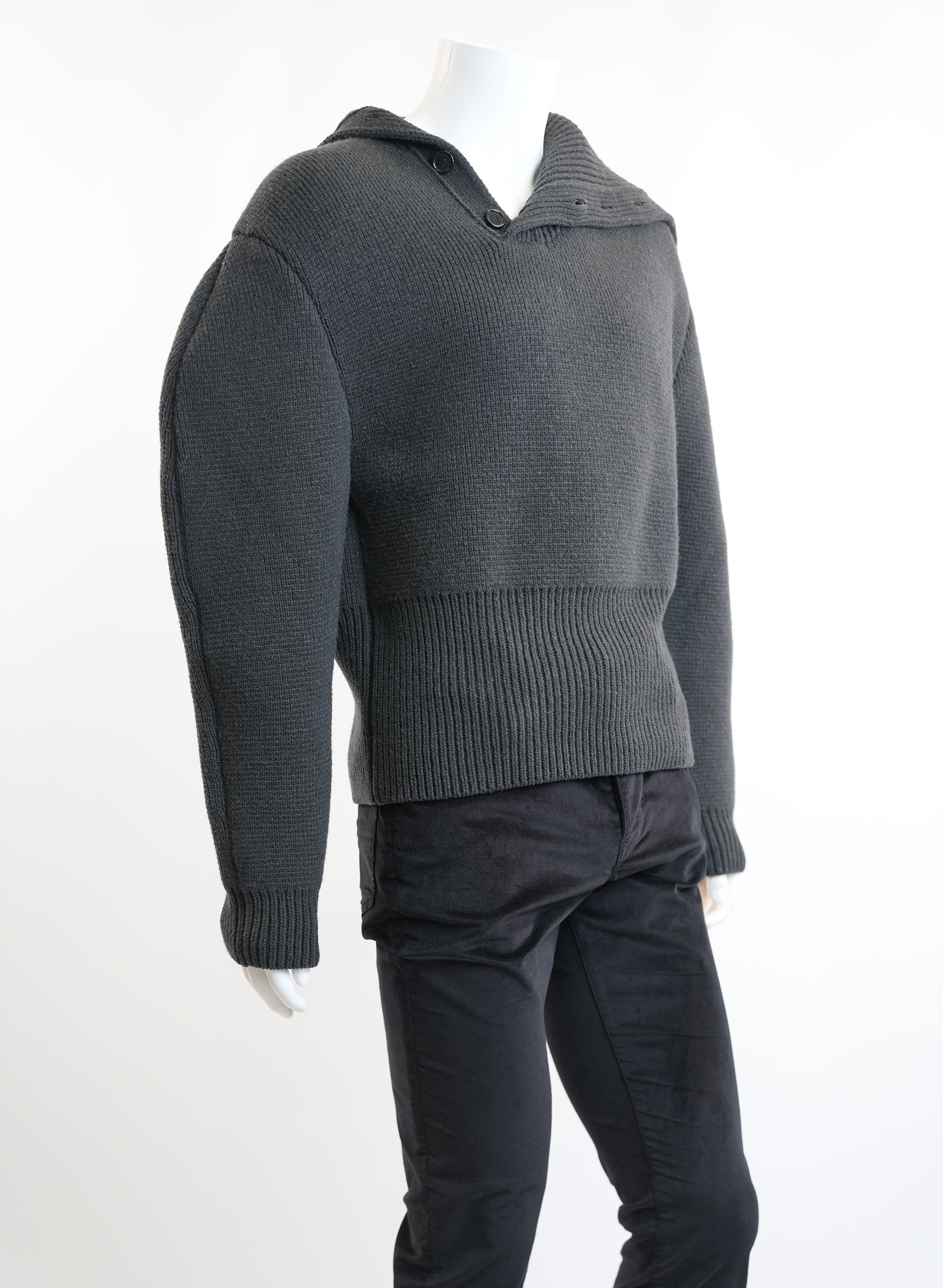 Pull gris foncé Bottega Veneta