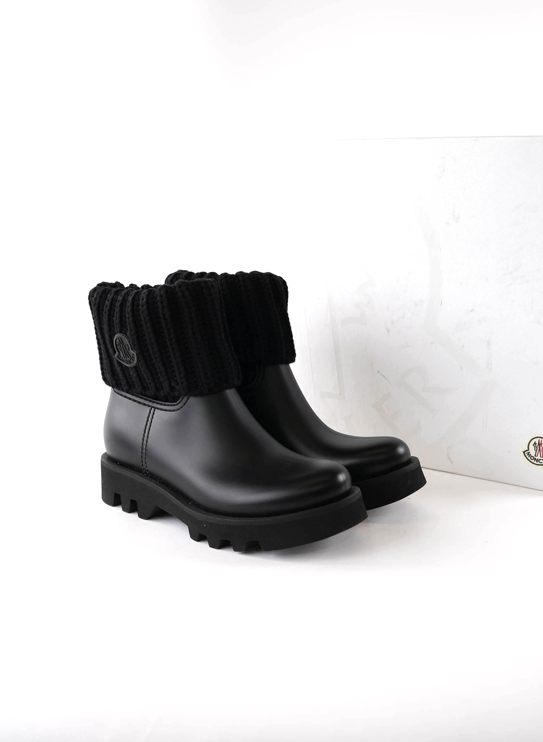 Bottes chaussettes en cuir Moncler