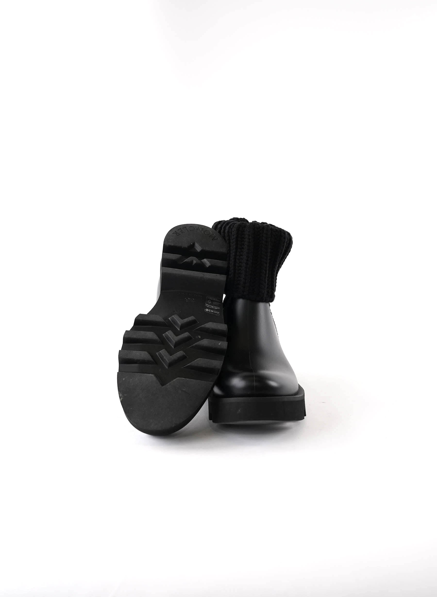 Bottes chaussettes en cuir Moncler