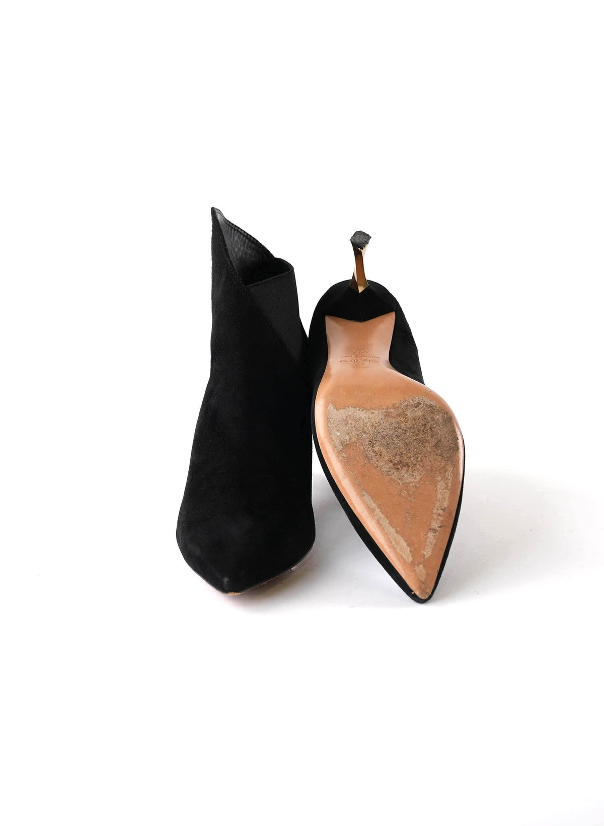 Bottes Valentino en daim noir