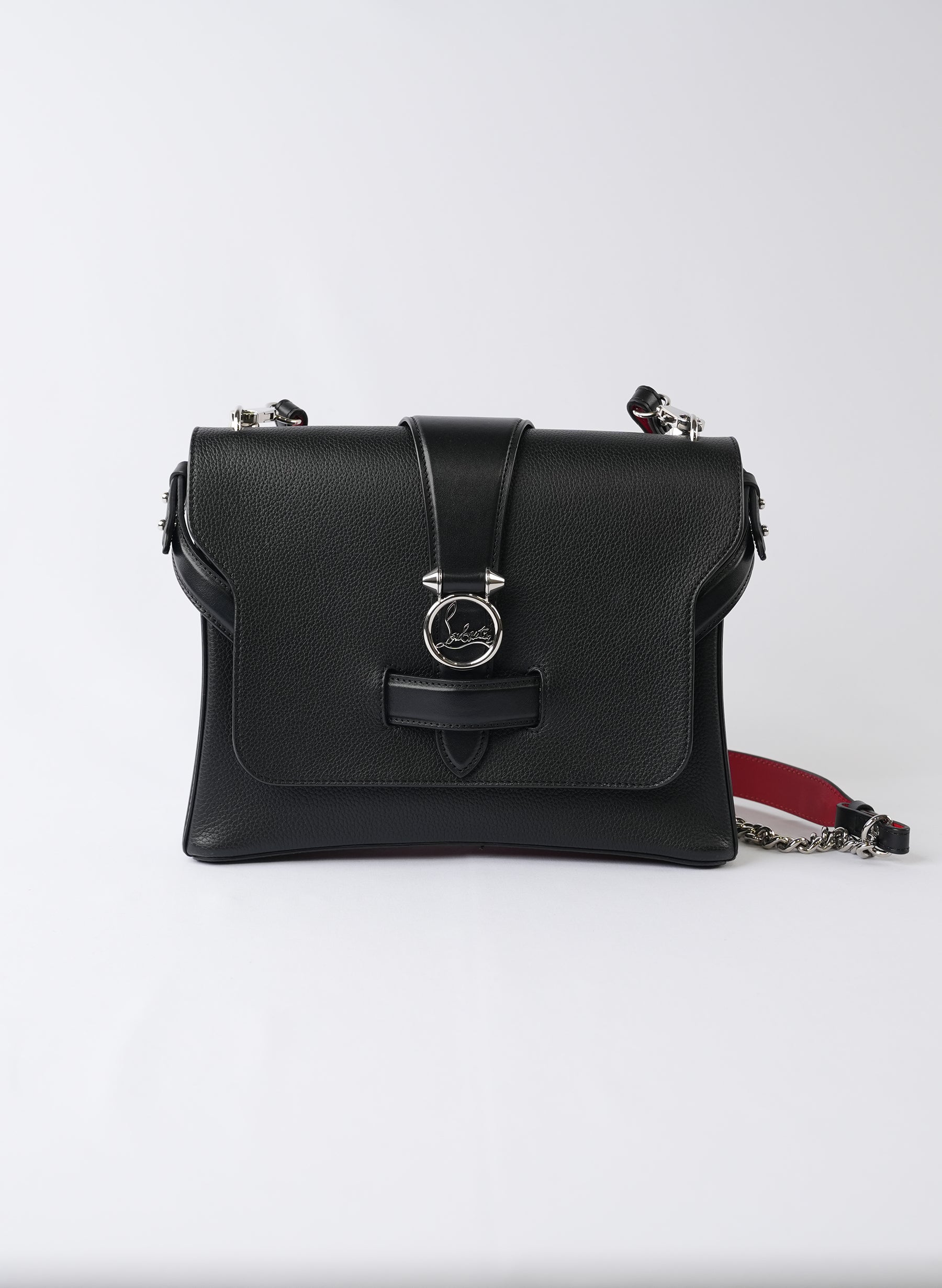 Christian Louboutin Pebbled Calfskin Rubylou Shoulder Bag