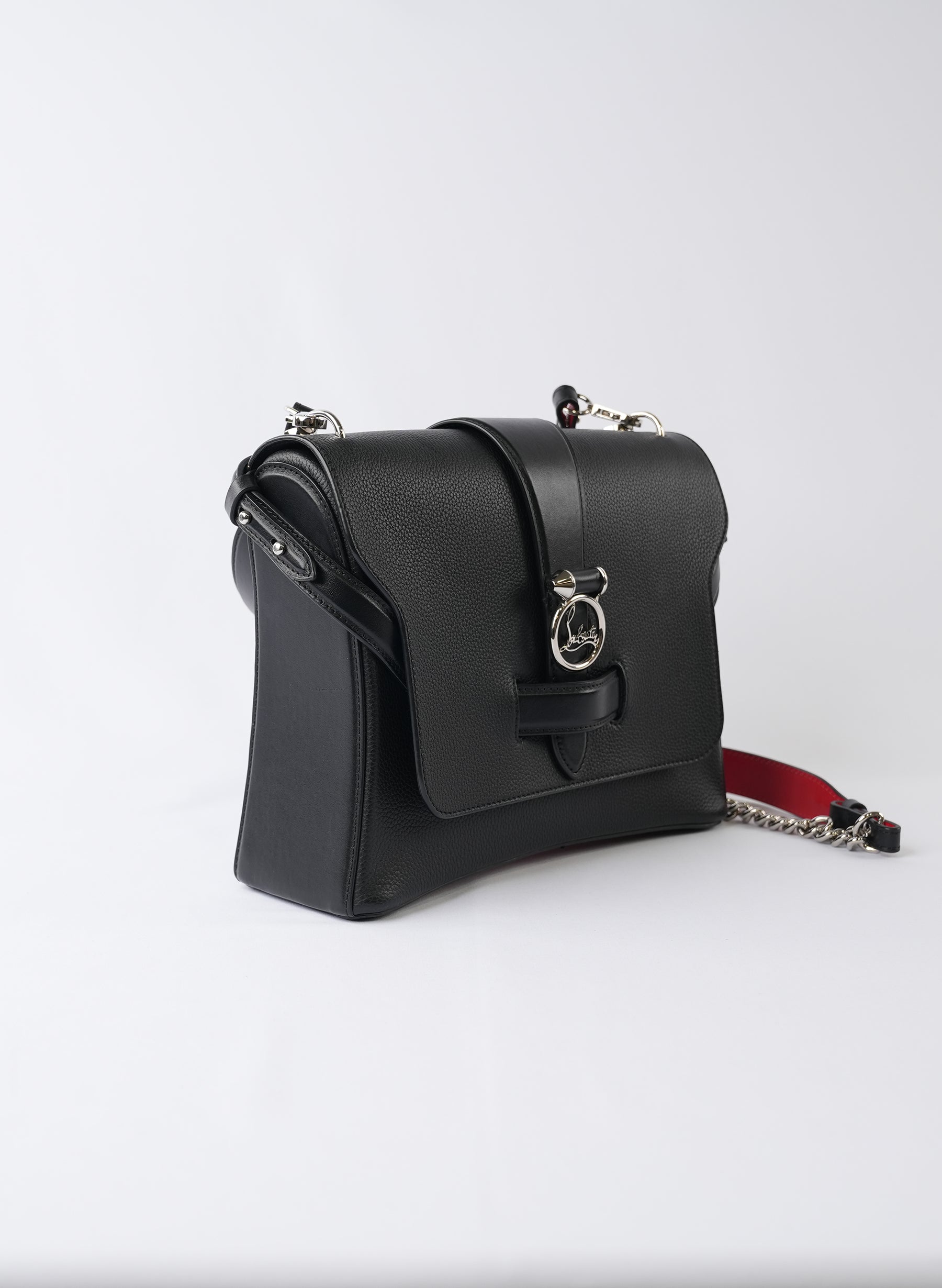 Christian Louboutin Pebbled Calfskin Rubylou Shoulder Bag