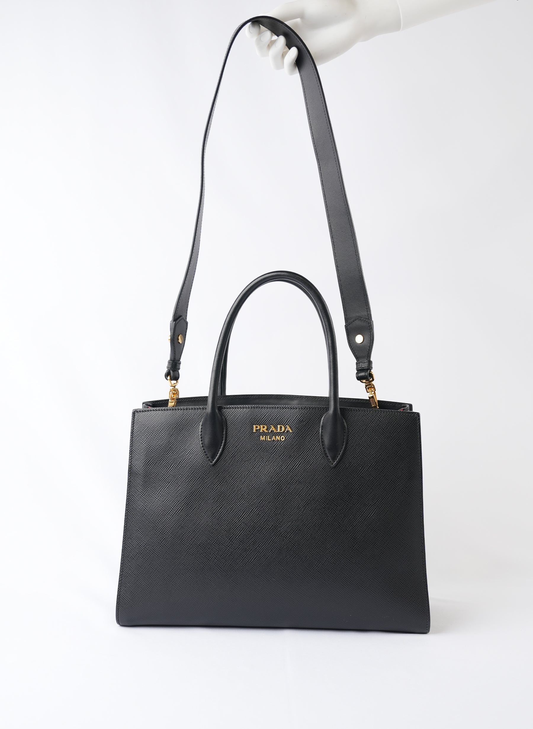 Prada Cabas Bibliothèque En Cuir Saffiano