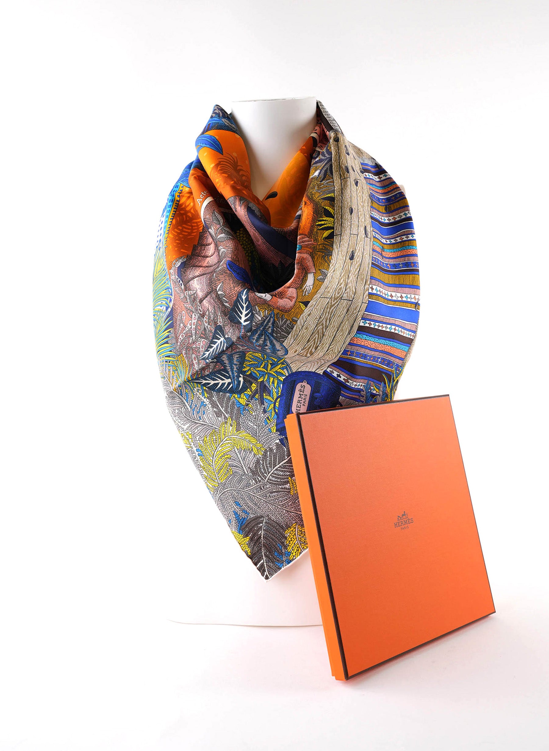 Foulard Hermès en soie Acte III, Scène I, La Clairière 90 cm