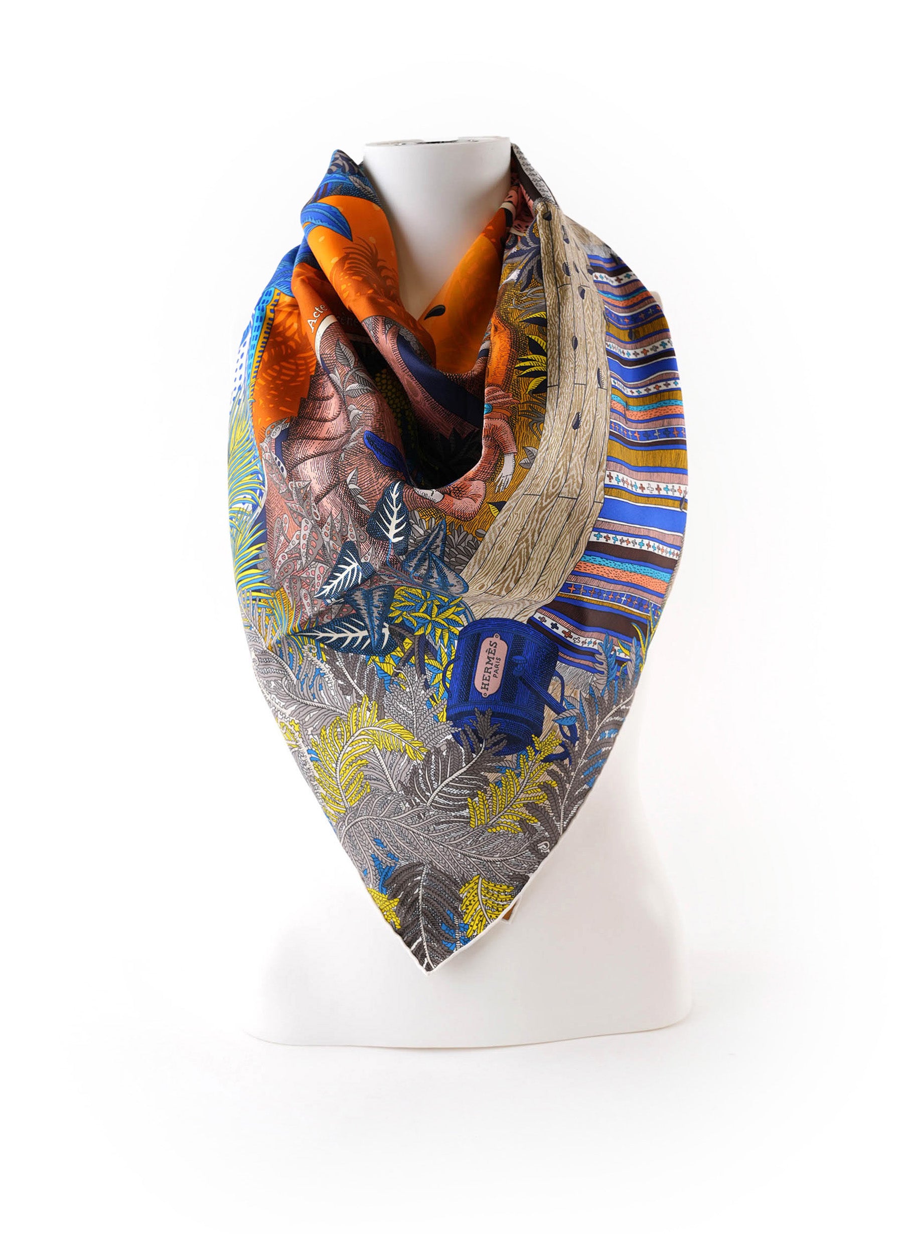 Foulard Hermès en soie Acte III, Scène I, La Clairière 90 cm