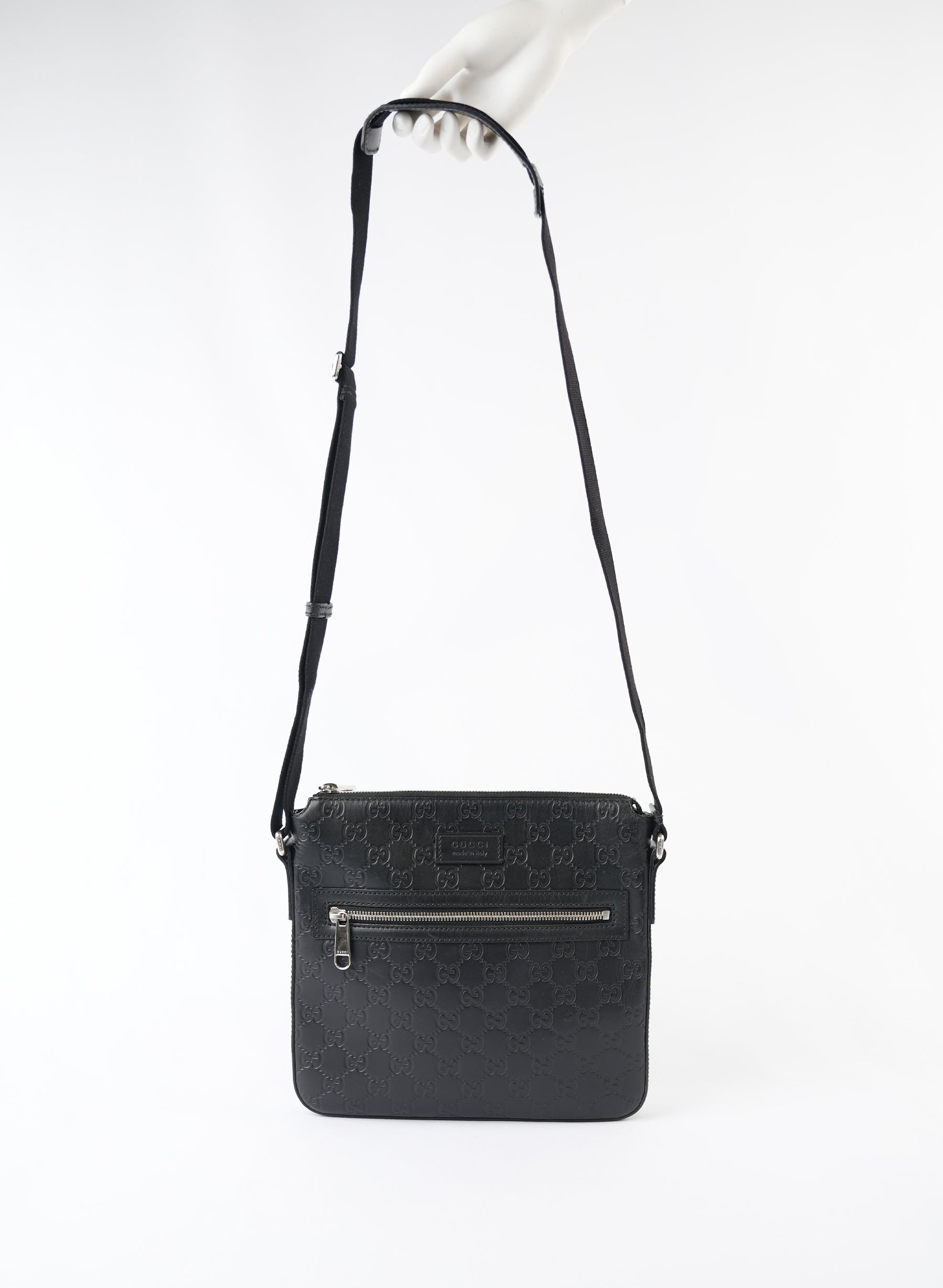 Gucci Guccissima Signature Messenger Crossbody