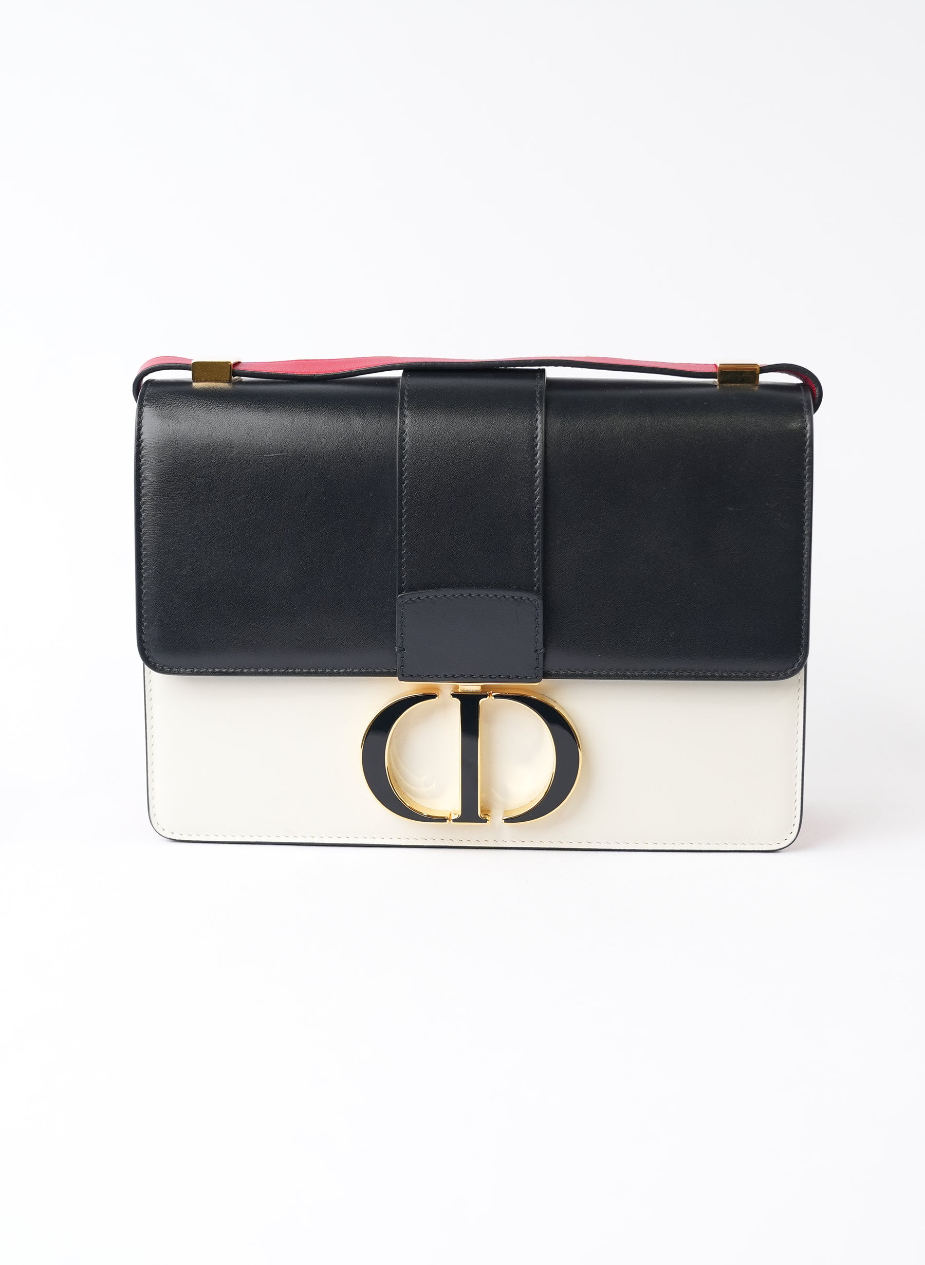 Christian Dior Box Calfskin Tri-Color 30 Montaigne Flap Bag
