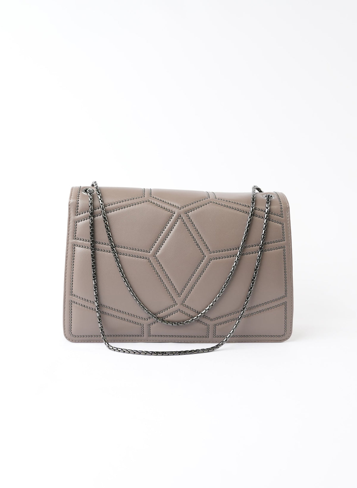 Sac à main Bvlgari Serpenti Forever en cuir gris