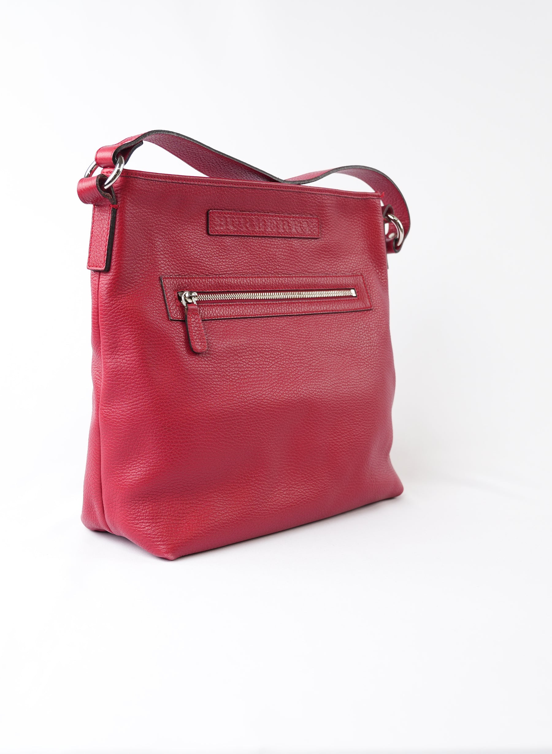Sac bandoulière Burberry en cuir rouge