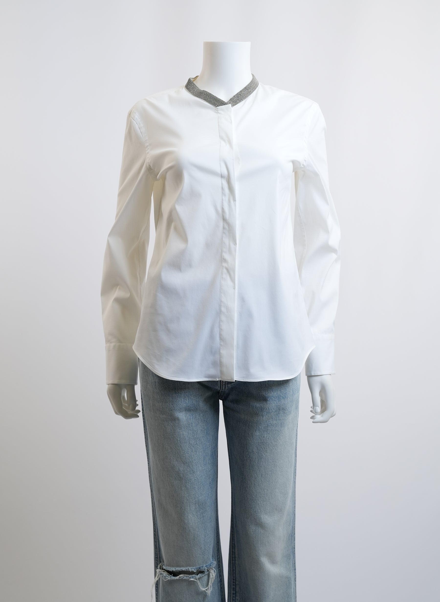 Brunello Cucinelli Boutonné Blanc