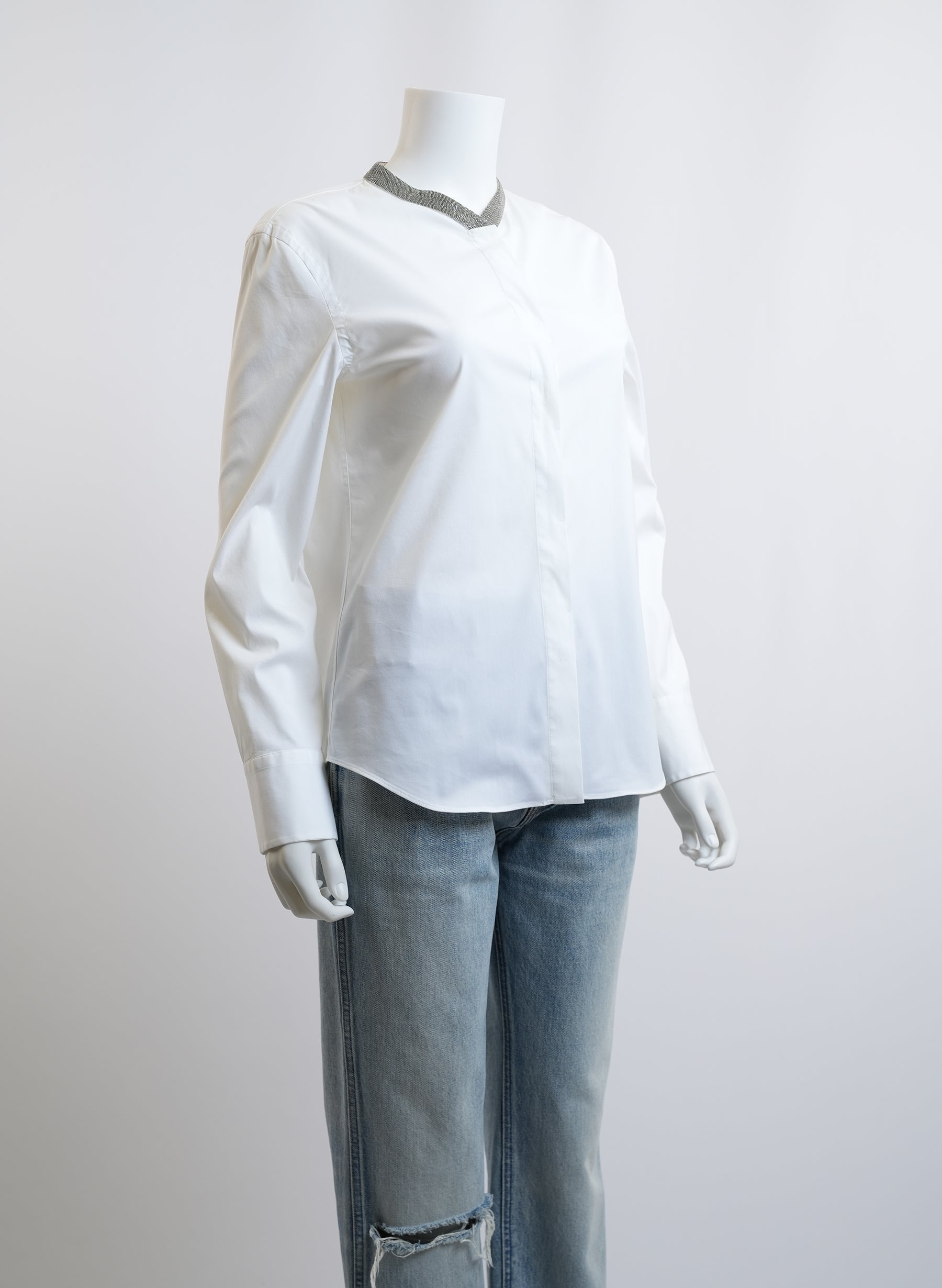 Brunello Cucinelli Boutonné Blanc