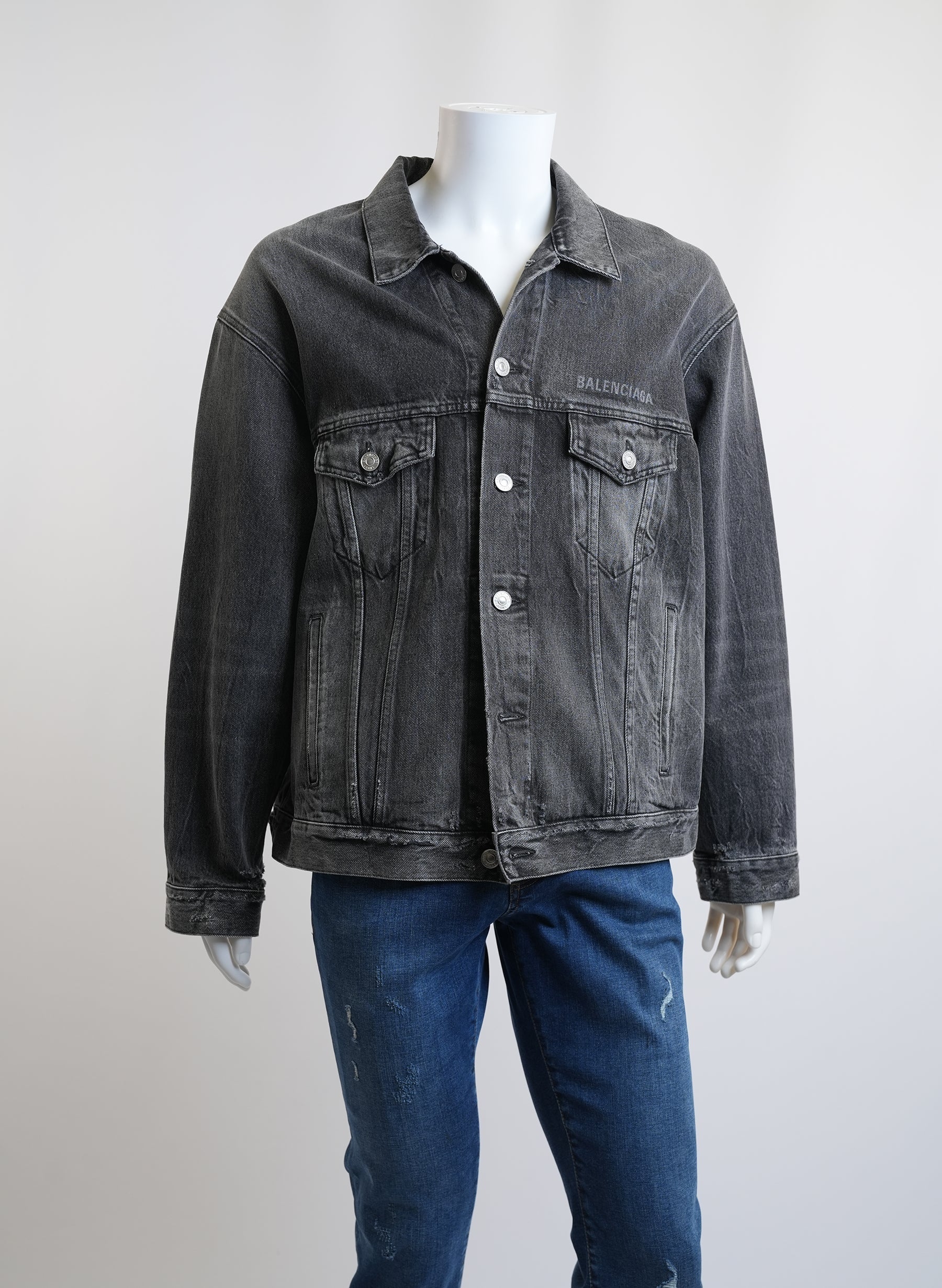 Veste en jean Balenciaga à motif smiley