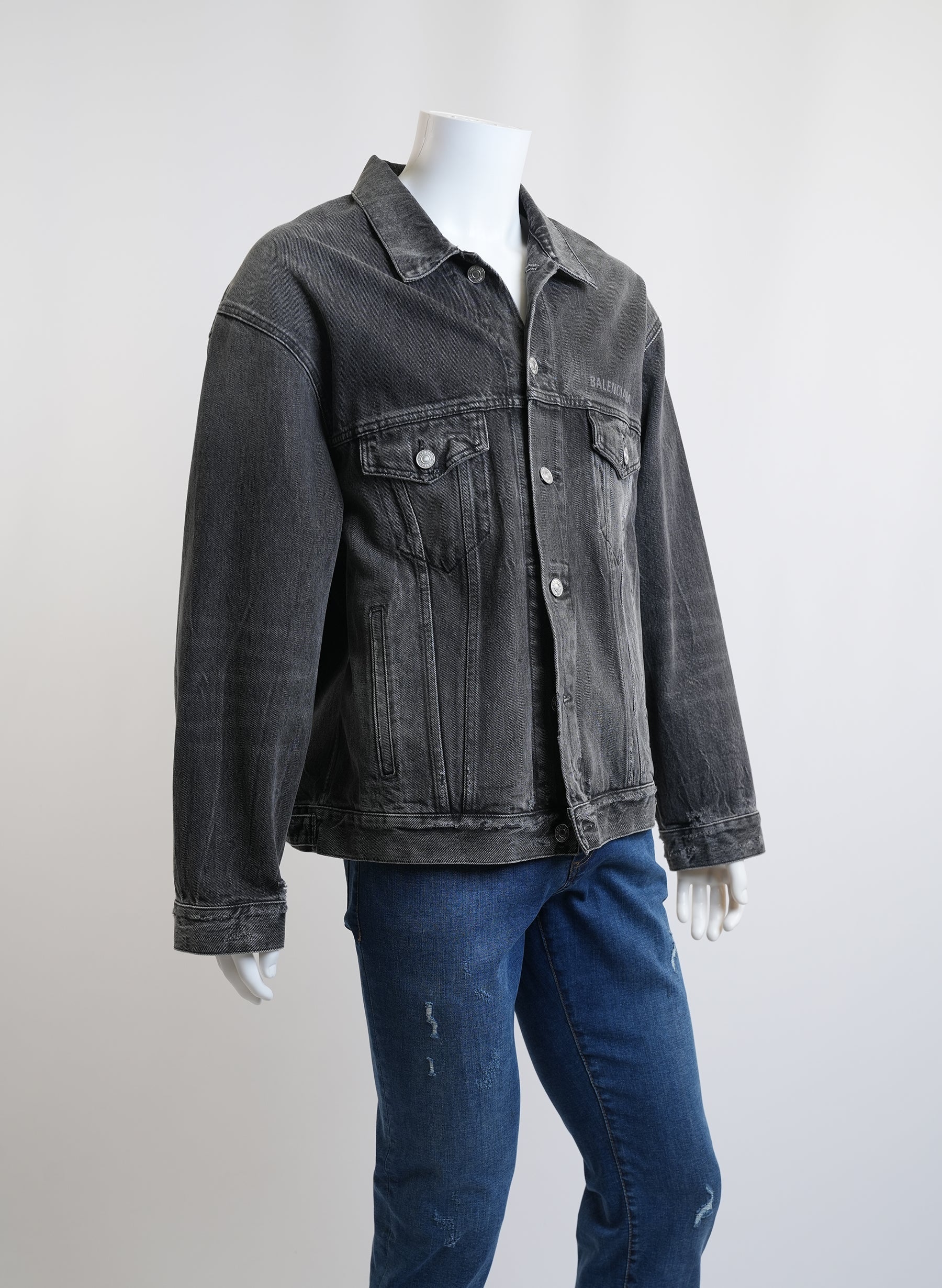 Veste en jean Balenciaga à motif smiley