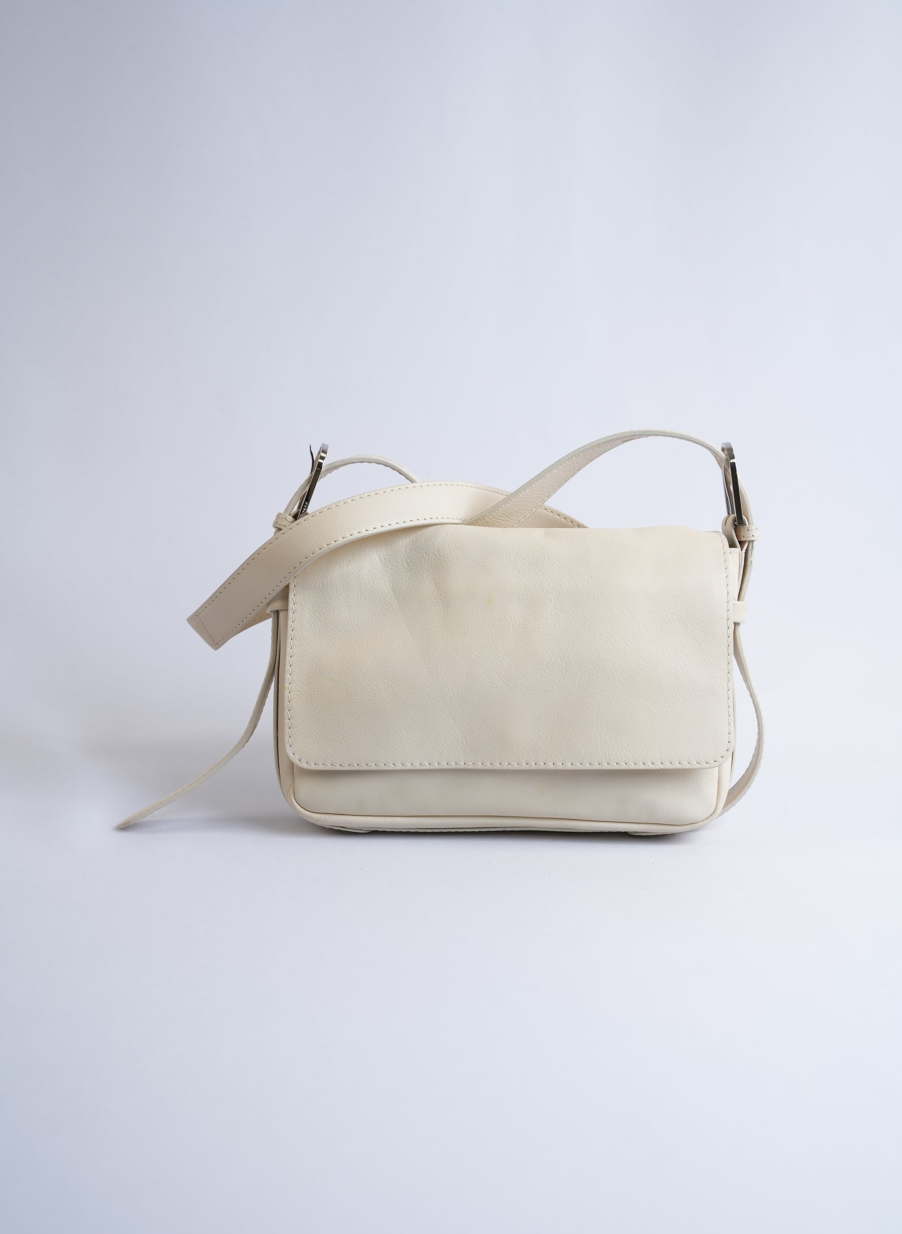 Delvaux White Leather Crossbody Bag
