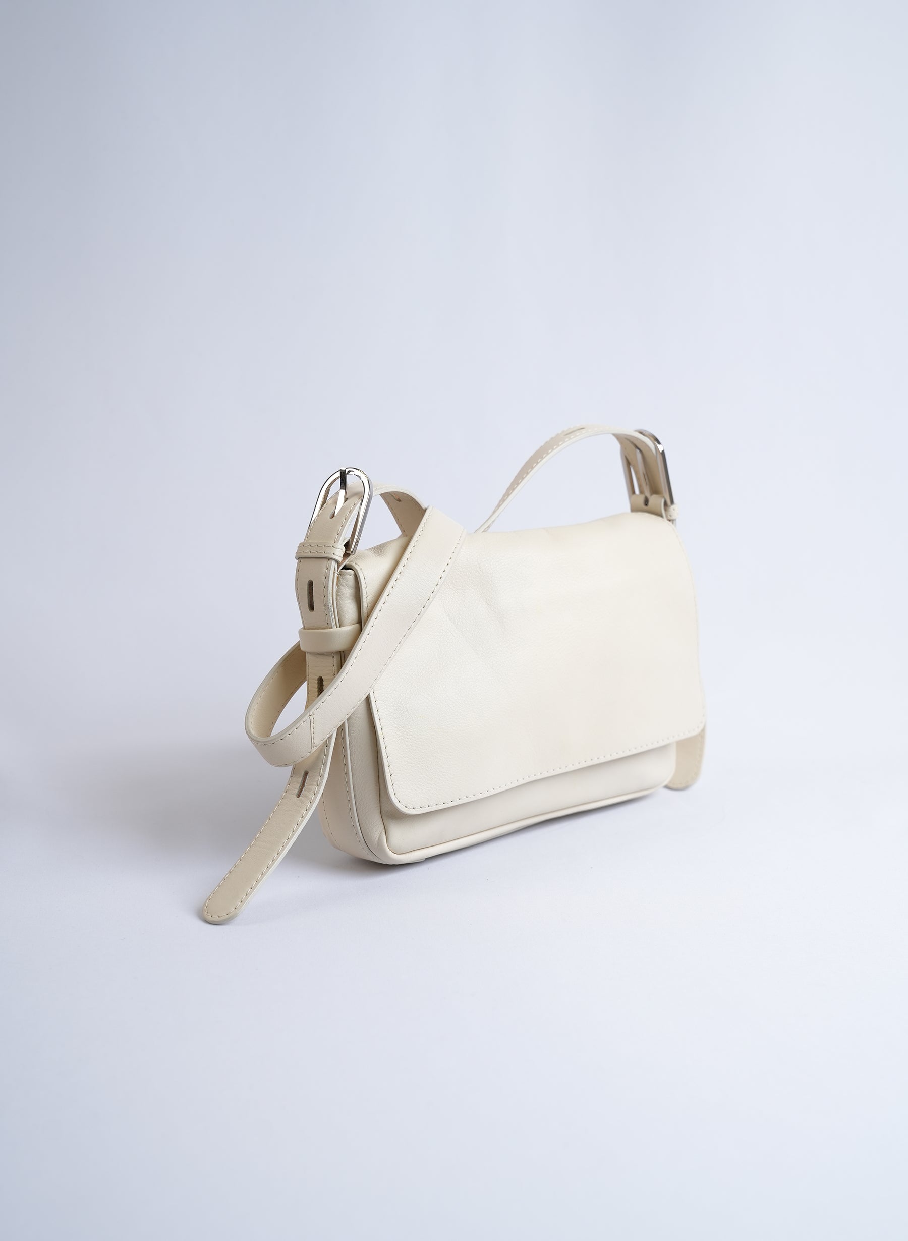 Delvaux White Leather Crossbody Bag