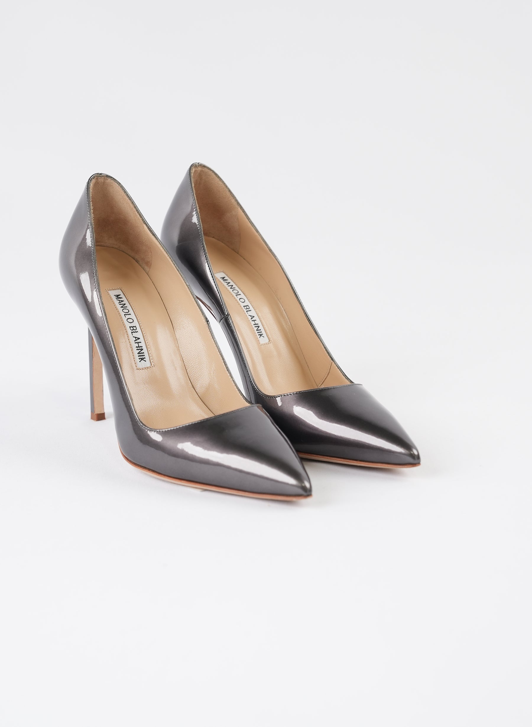 Escarpins Manolo Blahnik BB en cuir verni noir