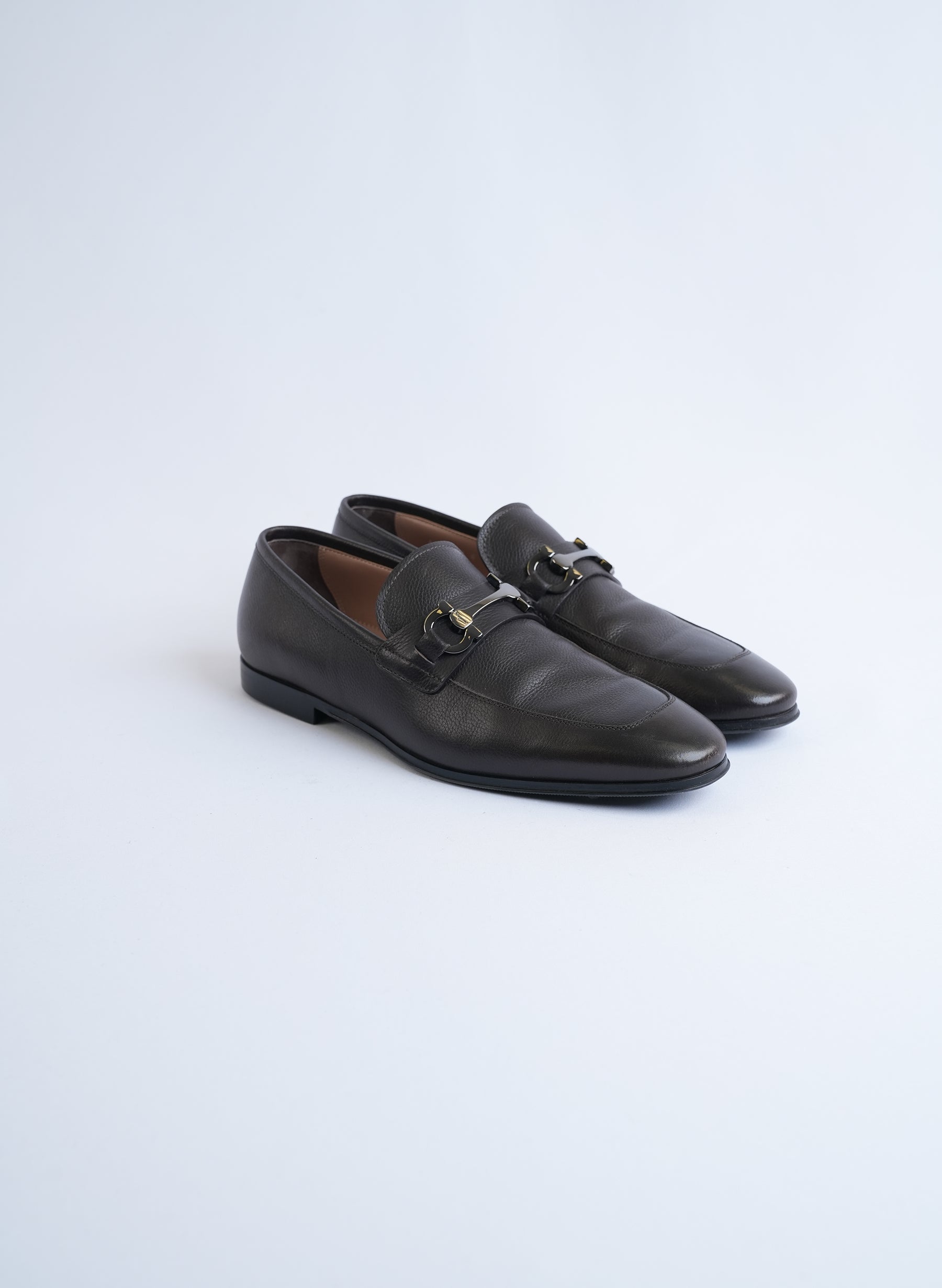 Mocassins en cuir galet hickory Salvatore Ferragamo