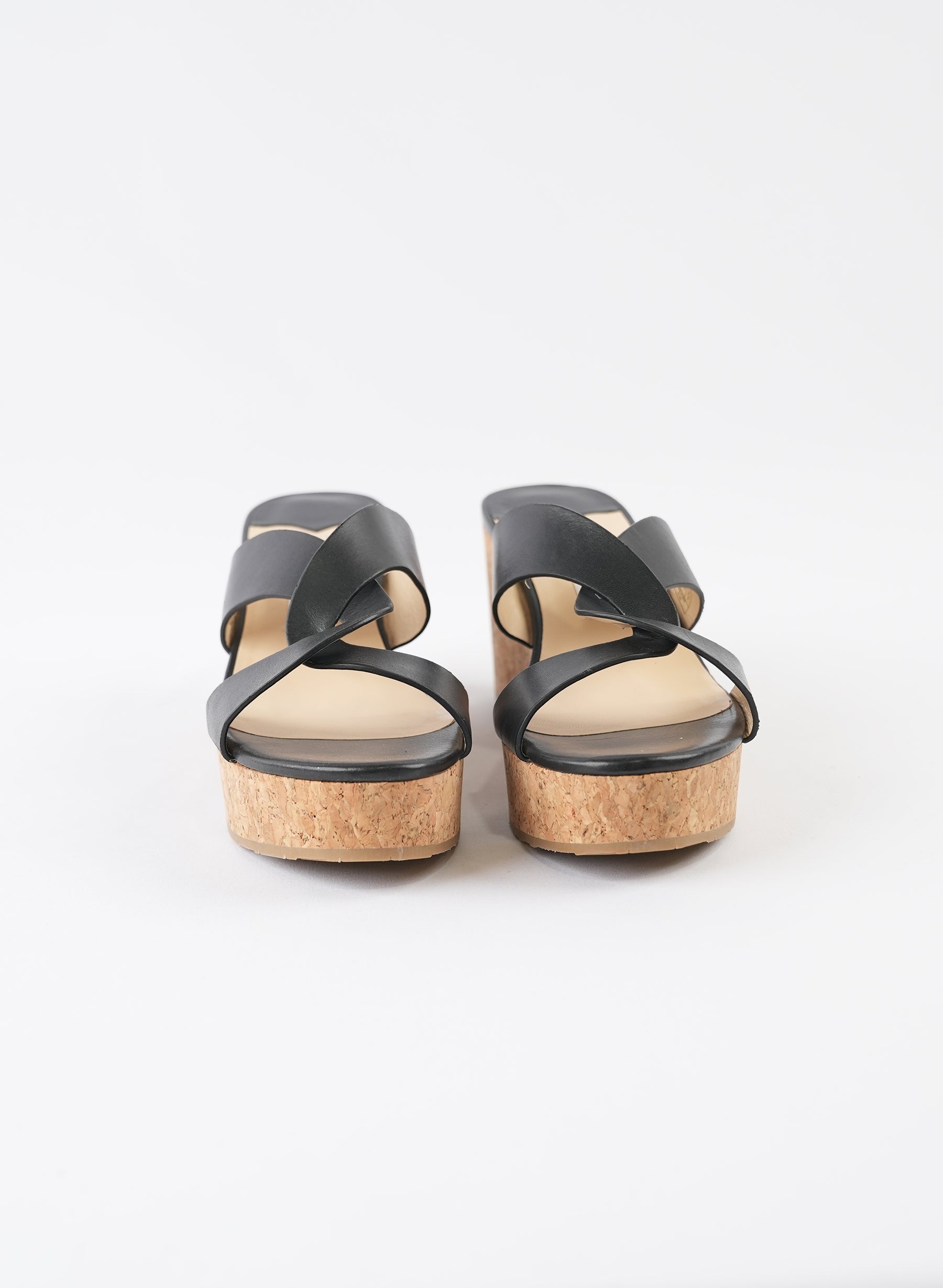 Jimmy Choo Atia Leather Wedge Sandals