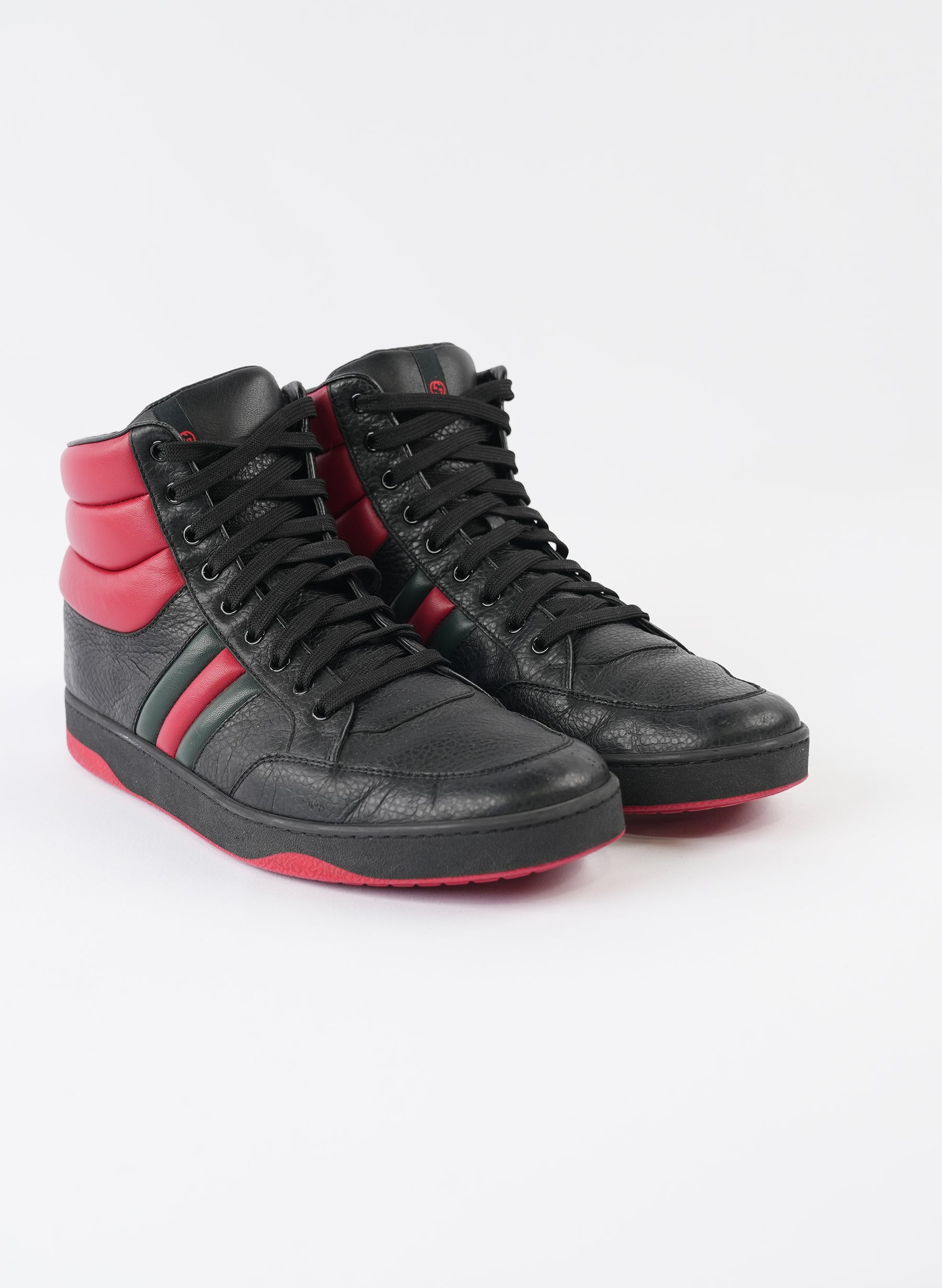 Gucci Leather New Praga Karibu High Top Sneakers