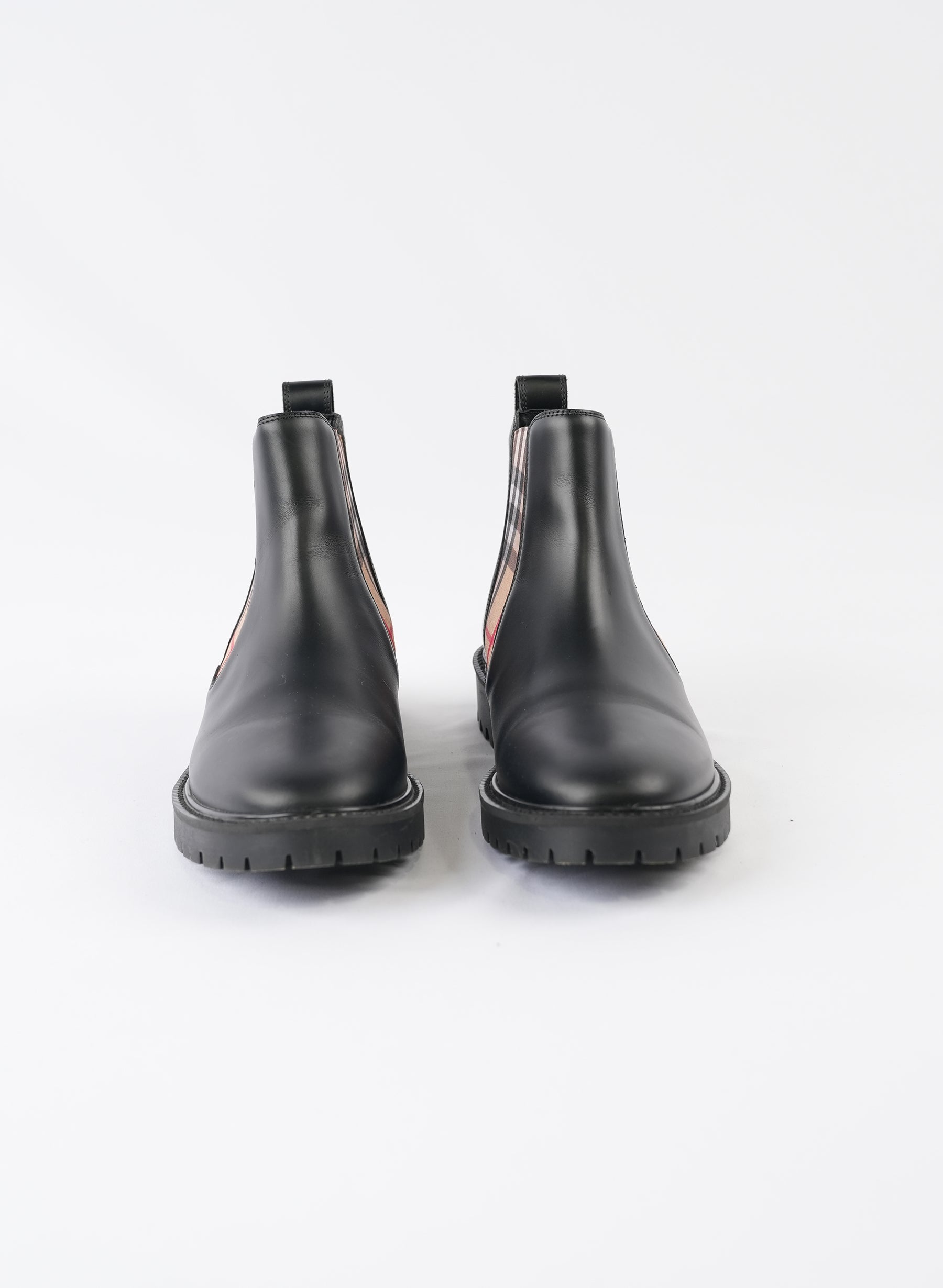 Bottines Chelsea Burberry en cuir noir