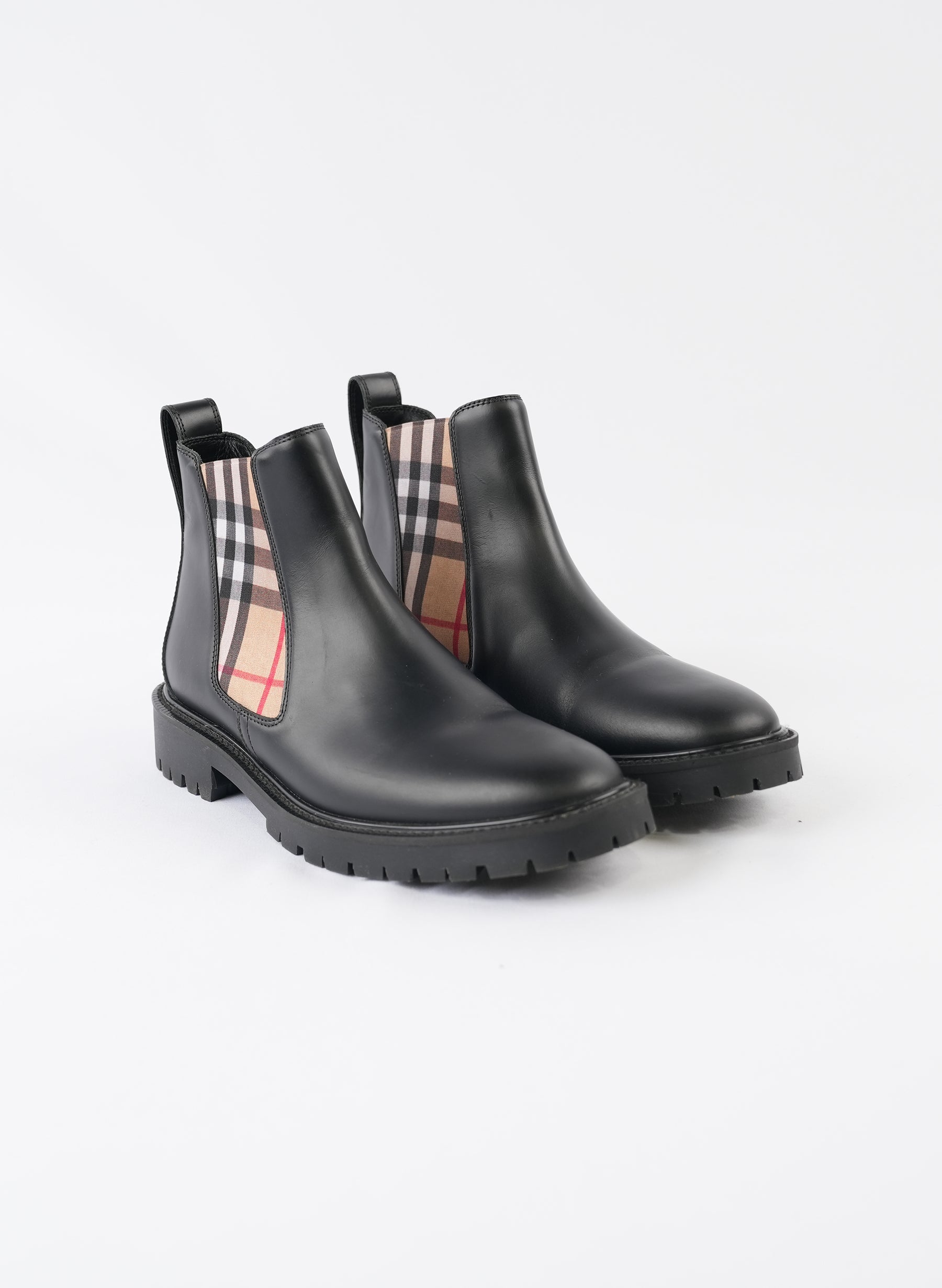 Bottines Chelsea Burberry en cuir noir